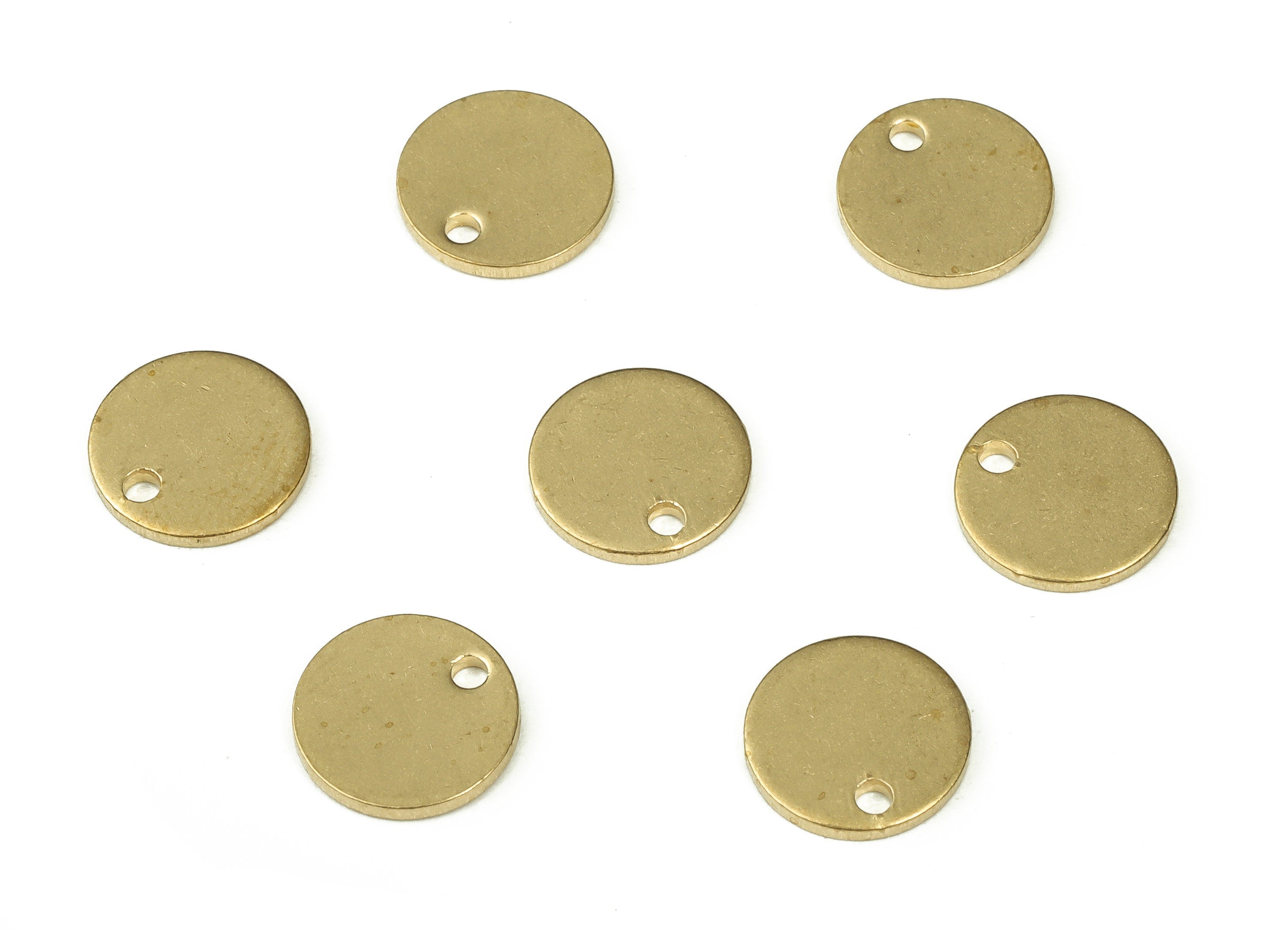 Brass Round Stamping Blank - Raw Brass Round Earring Charms and Pendant - Earring Findings - Jewelry Supplies - 9.22x9.22x1.02mm - PP3572 - DOMEDBAZAAR