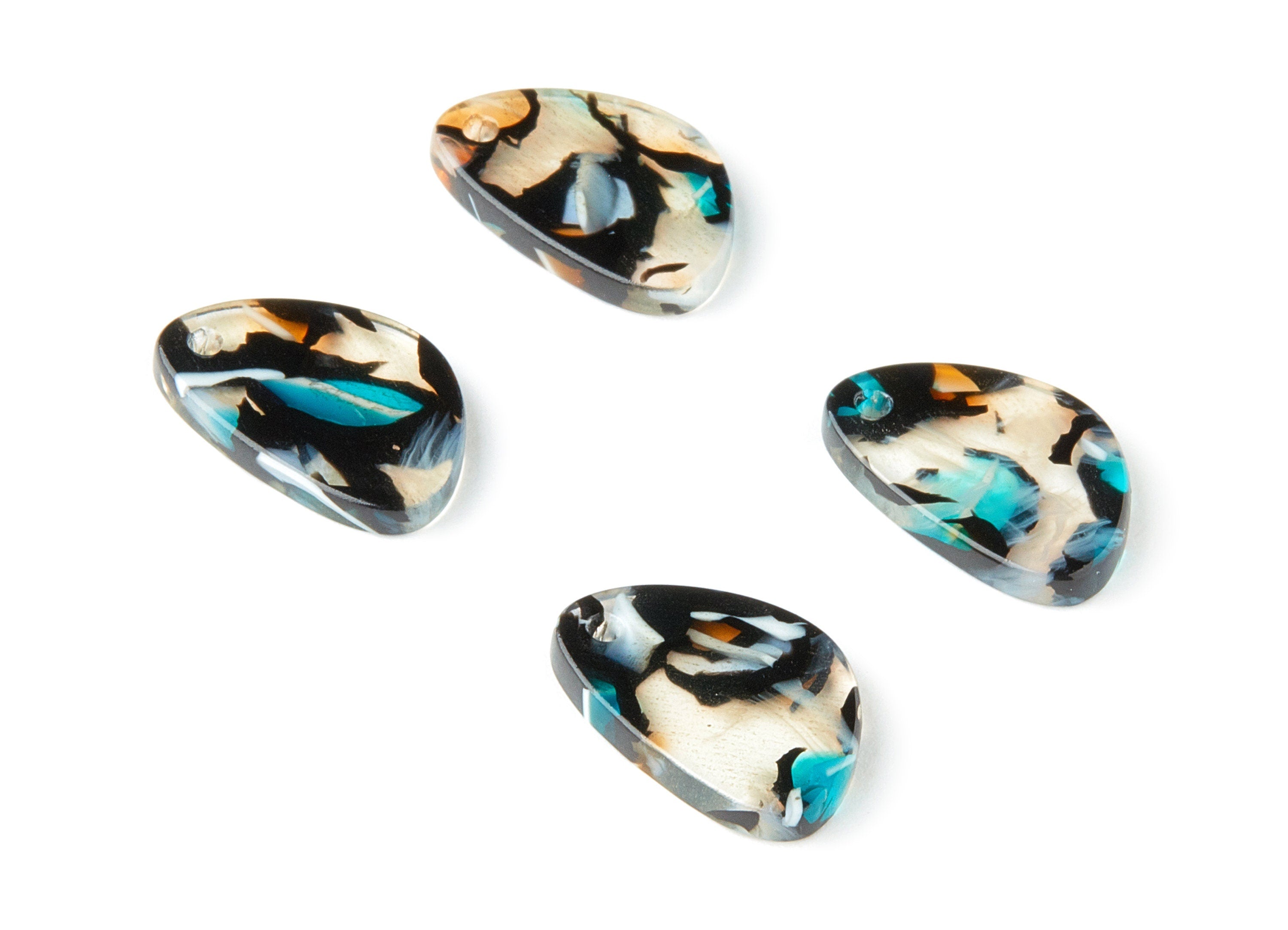 Acetate Oval Charms - Oval Earrings and Pendant - Earring Findings - Jewelry Supplies - Color Code: A335 - 19.81x13.52x2.45mm - AC1645-A335 - DOMEDBAZAAR