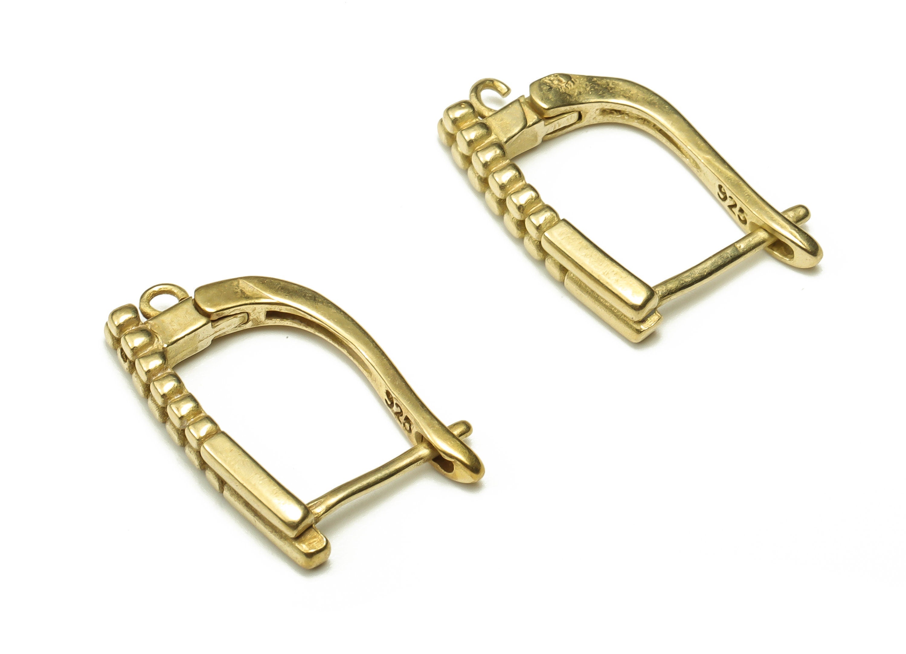 Brass Beaded Earring Stud - Brass Stud Earring With Open Ring – Earring Finding – Jewelry Making Supplies - 11.09x11.06x3.04mm - PP4557 - DOMEDBAZAAR