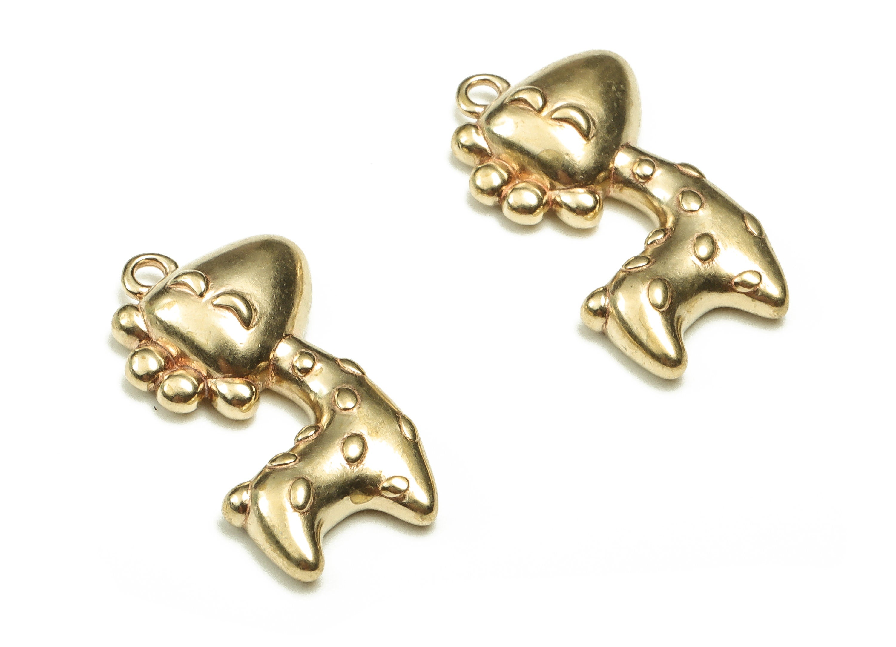 Brass Giraffe Earring Charms - Raw Brass Giraffe Pendant - Earring Findings - Jewelry Making Supplies - 23.01x12.08x4.6mm - PP4674 - DOMEDBAZAAR