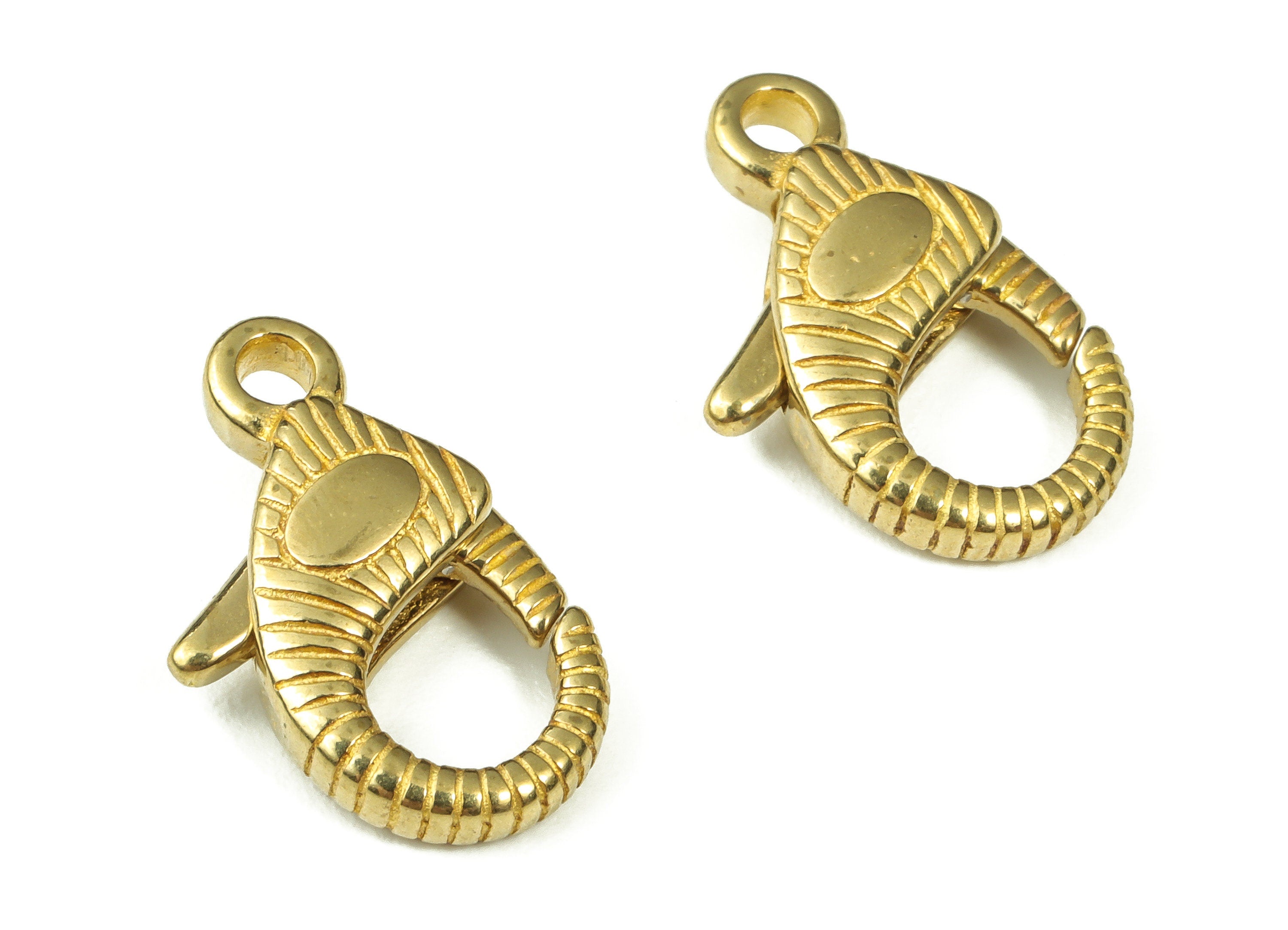 Raw Brass Lobster Clasps - Brass Trigger Clasps – Jewelry Clasps - Brass Parrot Clasp - Jewelry Making Supplies - 17.84x12.09x2.4mm - PP4378 - DOMEDBAZAAR