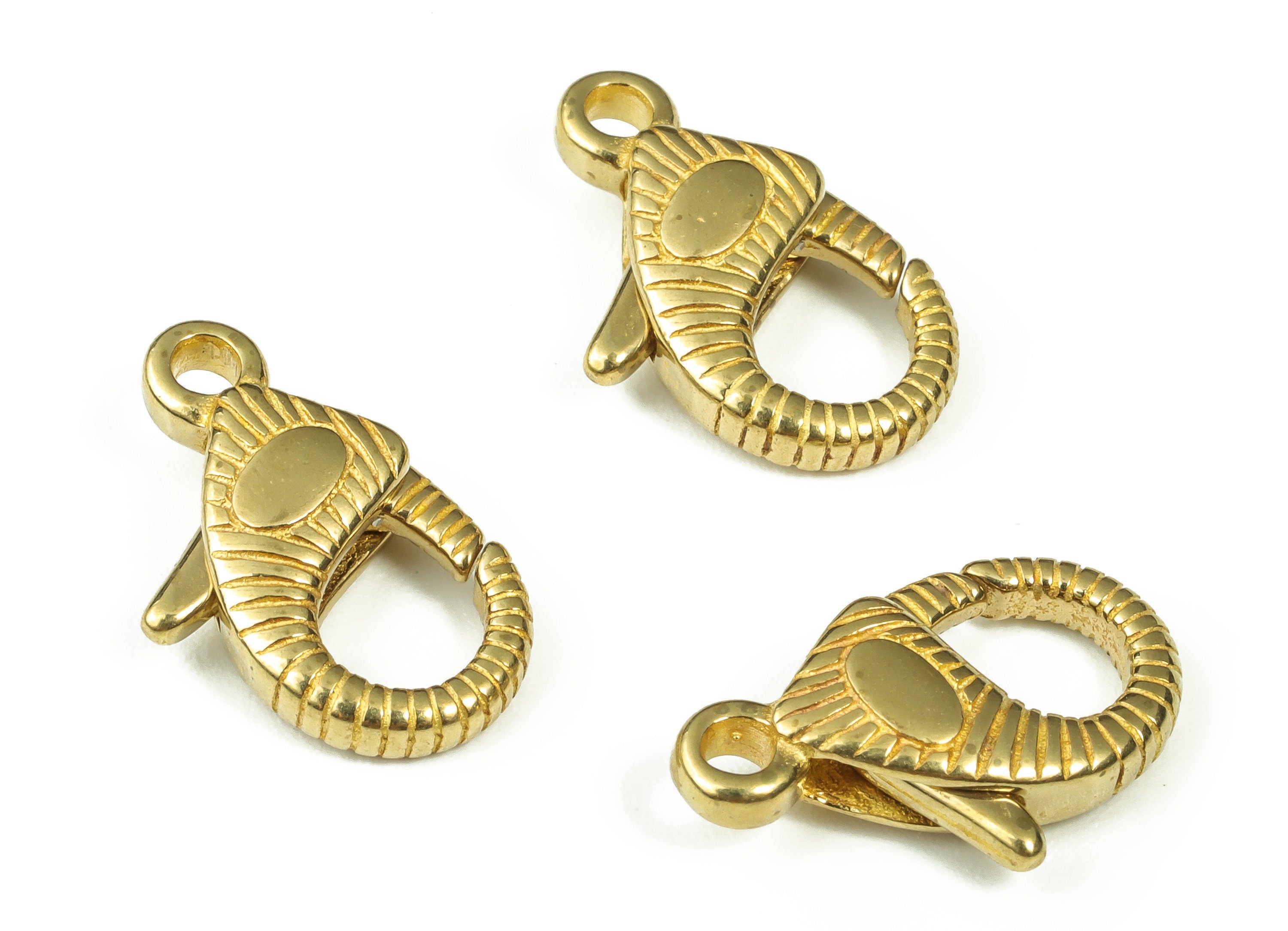 Raw Brass Lobster Clasps - Brass Trigger Clasps – Jewelry Clasps - Brass Parrot Clasp - Jewelry Making Supplies - 17.84x12.09x2.4mm - PP4378 - DOMEDBAZAAR