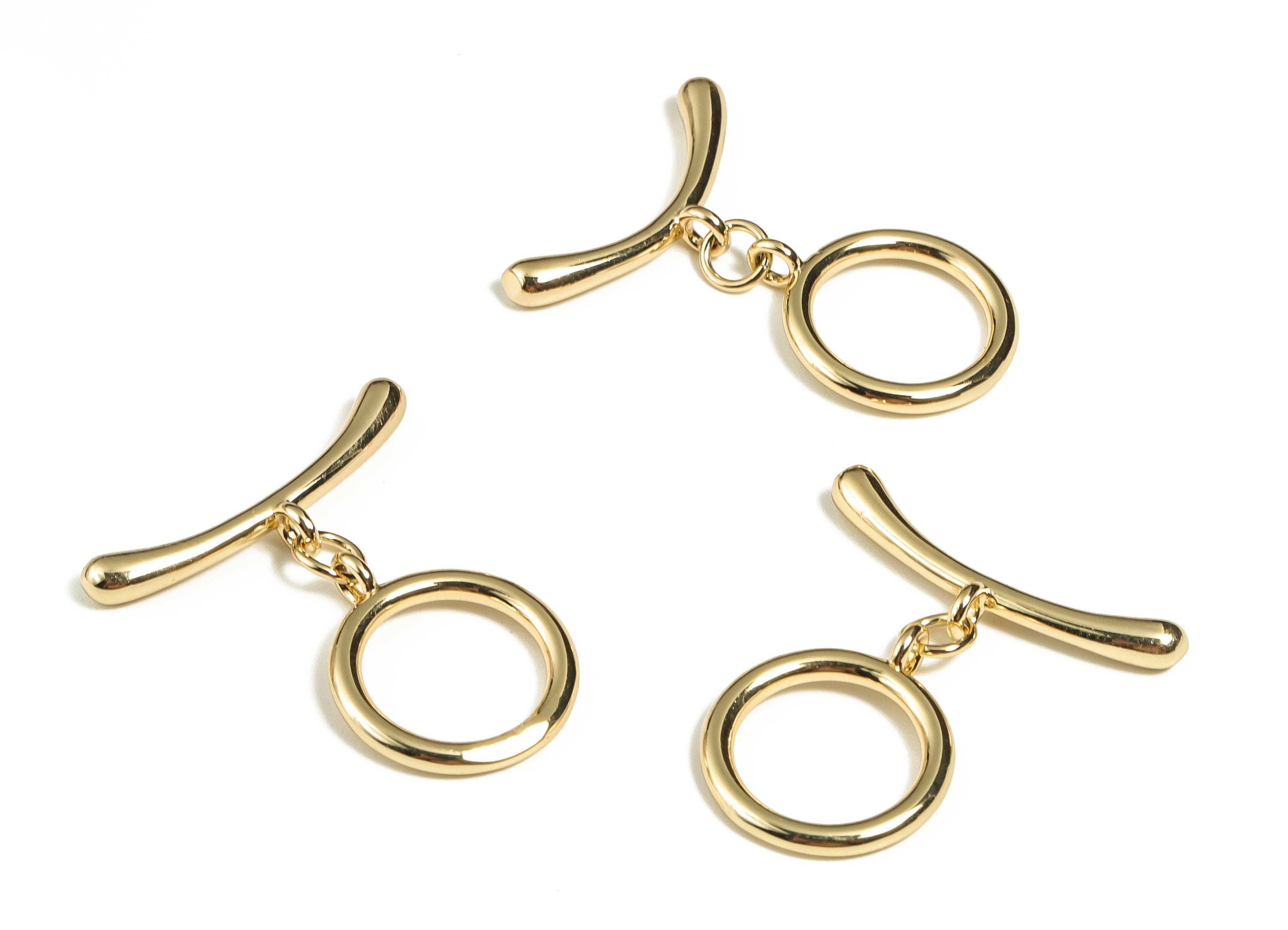 Gold Plated Toggle Clasp - 18K Gold Plated – Modern Jewelry Clasp - DIY Jewelry Making Supplies - 29.05x25.72x3.25mm - RGP3229 - DOMEDBAZAAR