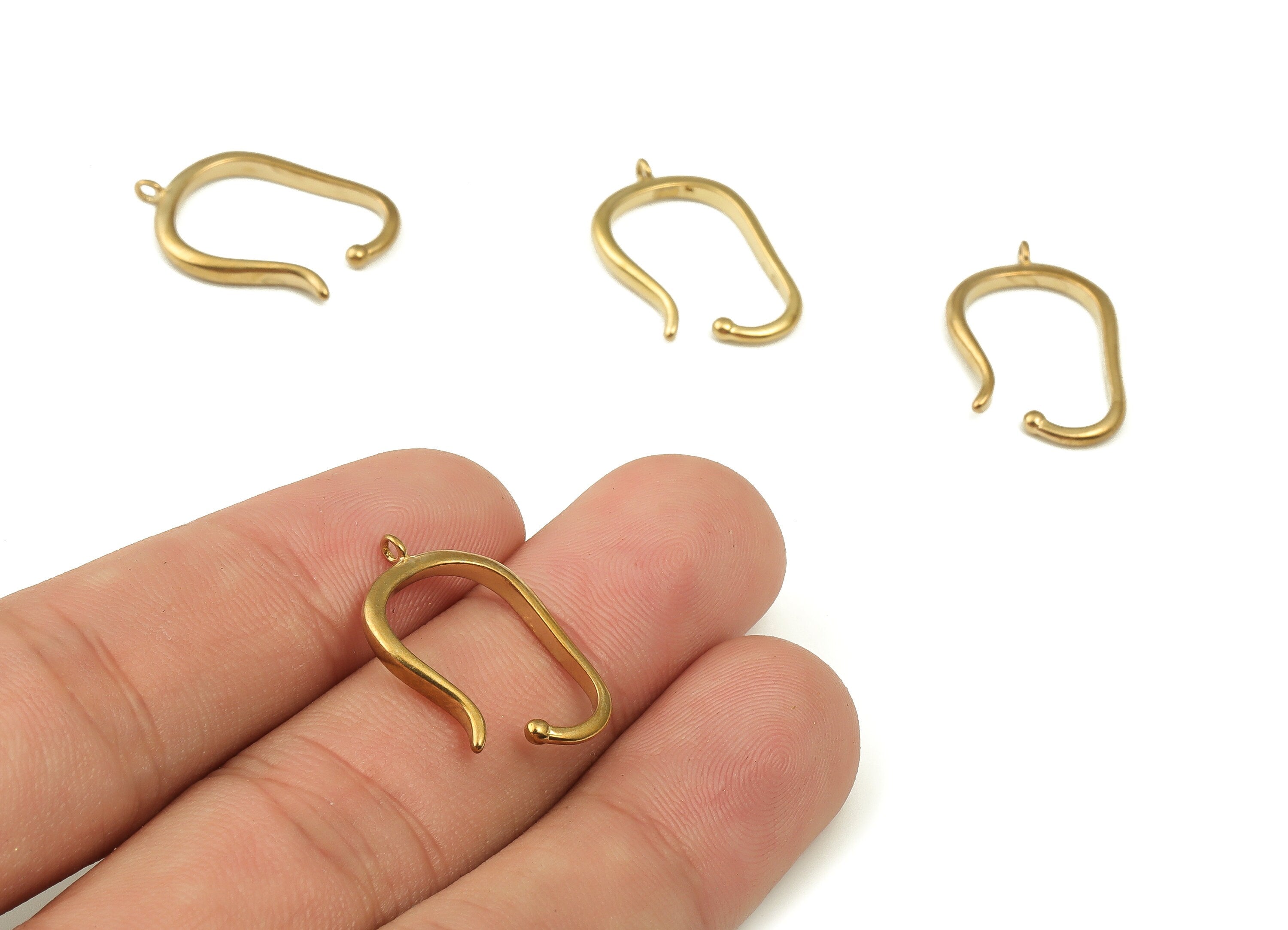 Brass Irregular Earring Charms - Raw Brass Irregular Pendant - Earring Findings - DIY Jewelry Making Supplies - 22.51x14.41x2.36mm - PP4242 - DOMEDBAZAAR