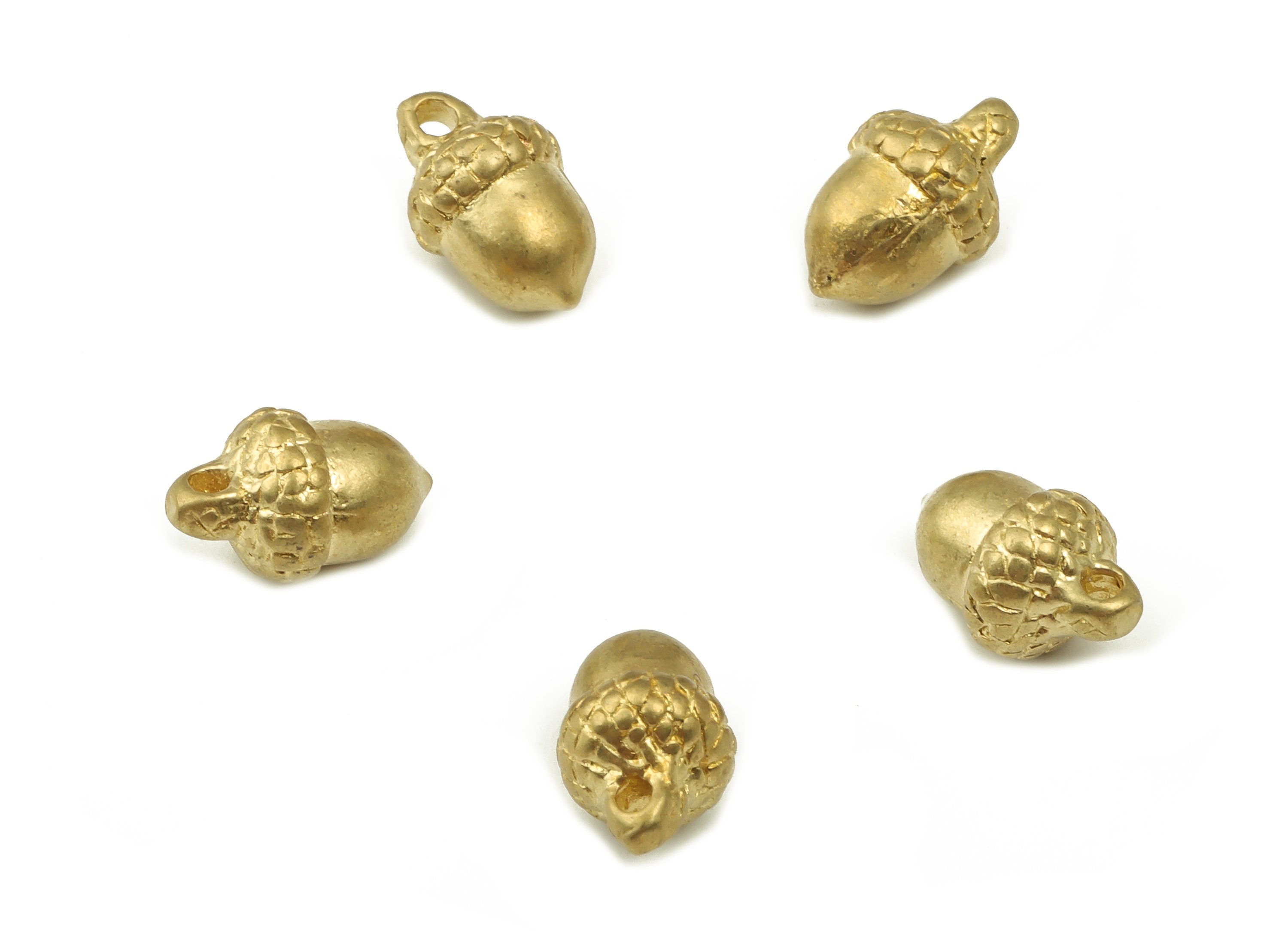 Brass Cone Earring Charms - Raw Brass Cone Pendant - Earring Findings - DIY Jewelry Making Supplies - 9.68x5.87x5.87mm - PP4511 - DOMEDBAZAAR