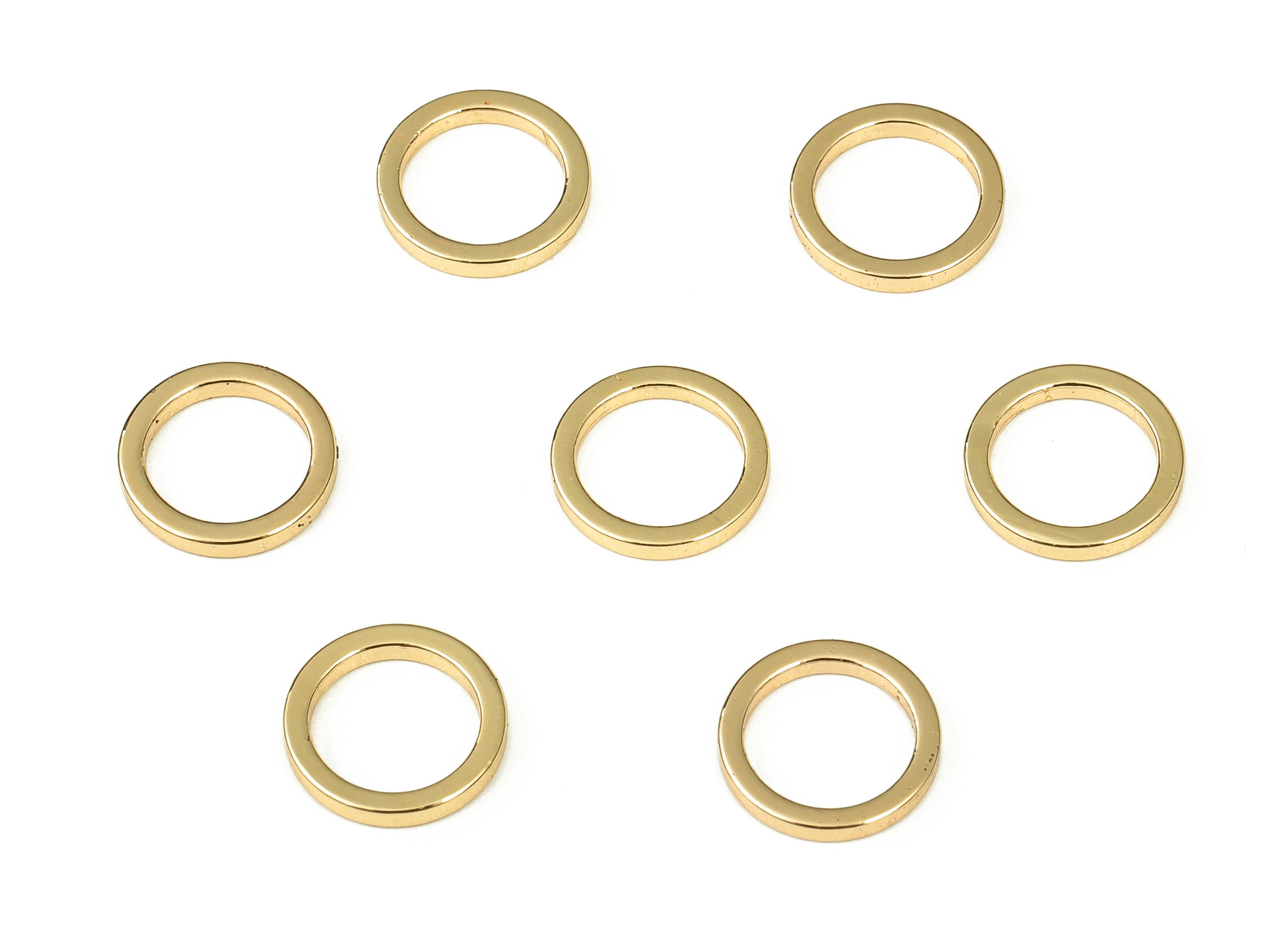 Brass Closed Ring – Brass Thick Ring – Brass Round Connector - 18K Real Gold Plated Brass – Jewelry Making Supplies - 8×1×1mm - RGP3310-8 - DOMEDBAZAAR