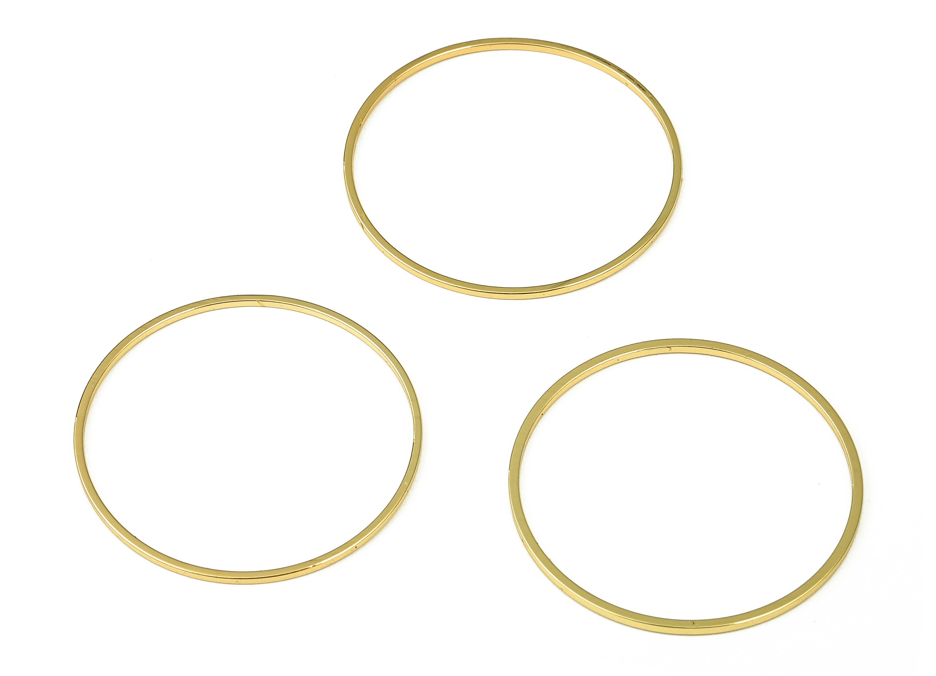 Brass Round Connector - Gold Ring Charms - Brass Circle link - 18K Real Gold Plated Brass – Jewelry Making Supplies -30x0.8x1mm - RGP3313-30 - DOMEDBAZAAR