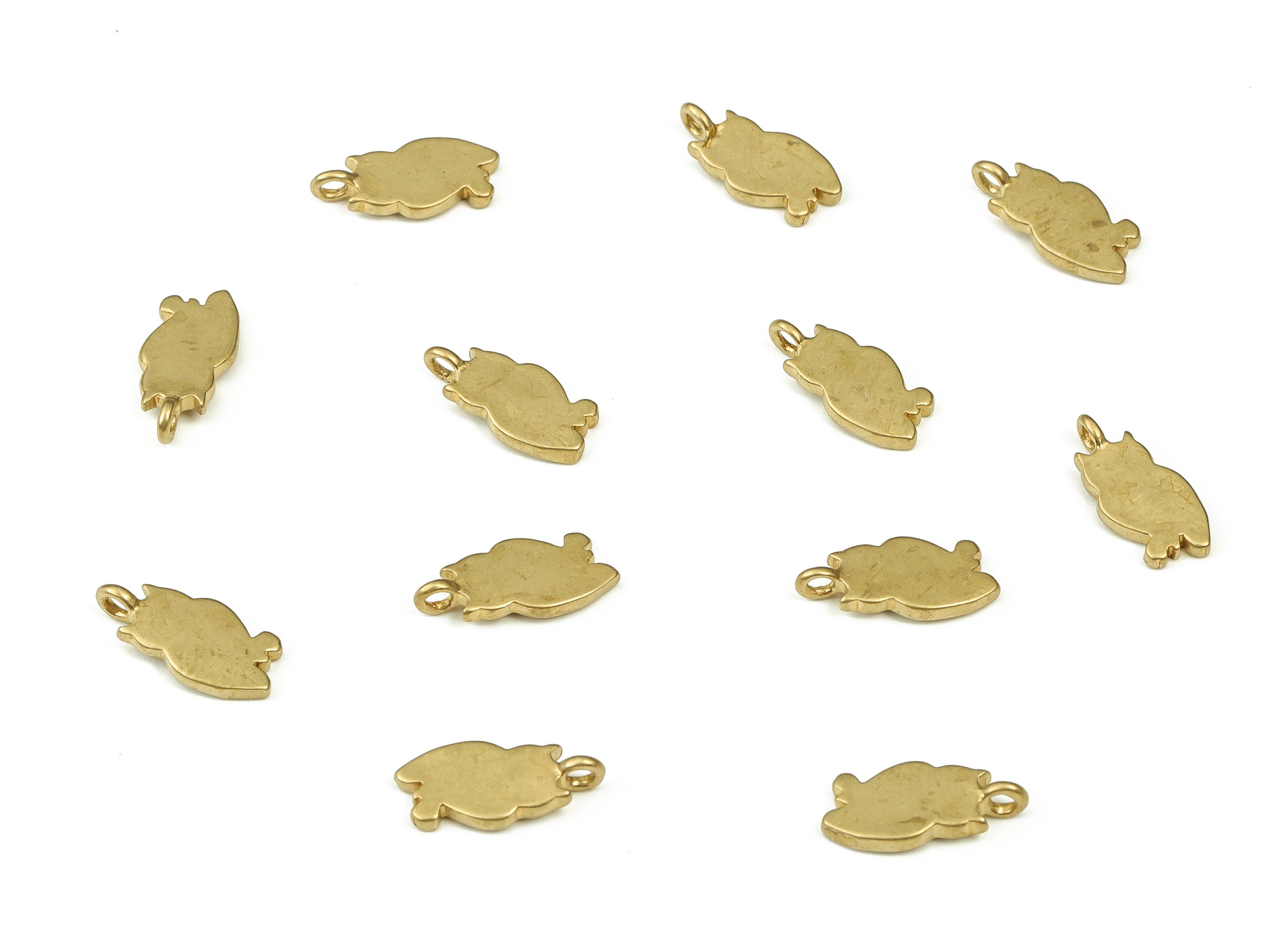 Brass Animal Earring Charms - Raw Brass Animal Pendant - Earrings Finding - Jewelry Making Supplies - 10.94x5.41x1.31mm - PP4542 - DOMEDBAZAAR