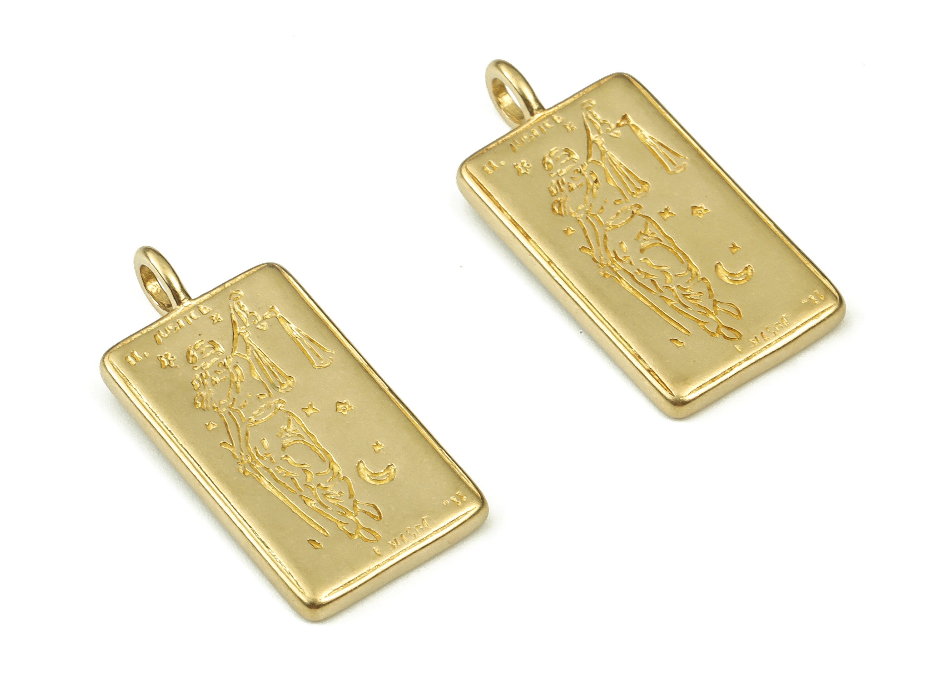 Brass Rectangle Earring Charms - Raw Brass Rectangle Pendant - Earring Findings - Jewelry Making Supplies - 24.52x12.01x1.85mm - PP4541 - DOMEDBAZAAR