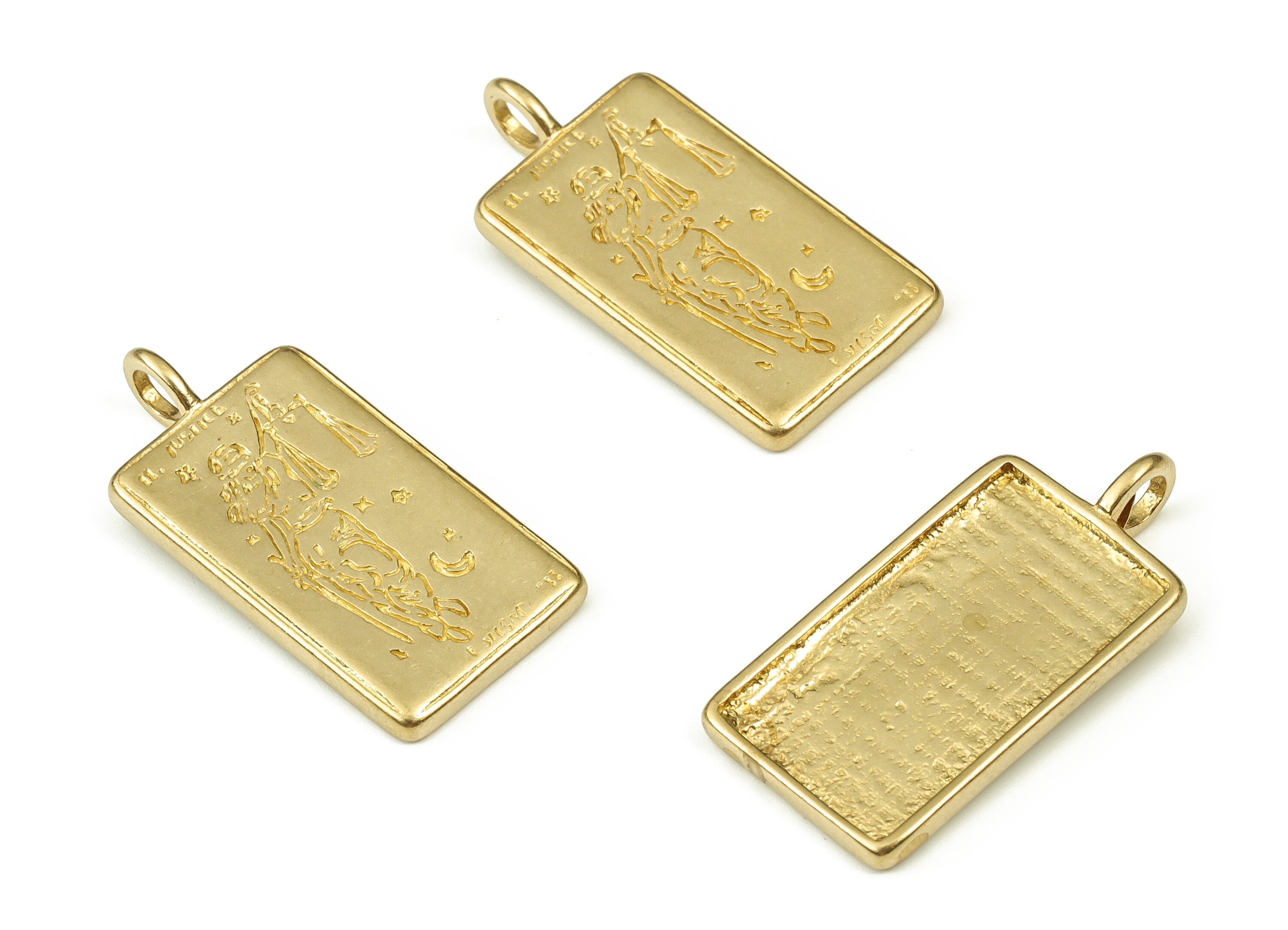 Brass Rectangle Earring Charms - Raw Brass Rectangle Pendant - Earring Findings - Jewelry Making Supplies - 24.52x12.01x1.85mm - PP4541 - DOMEDBAZAAR