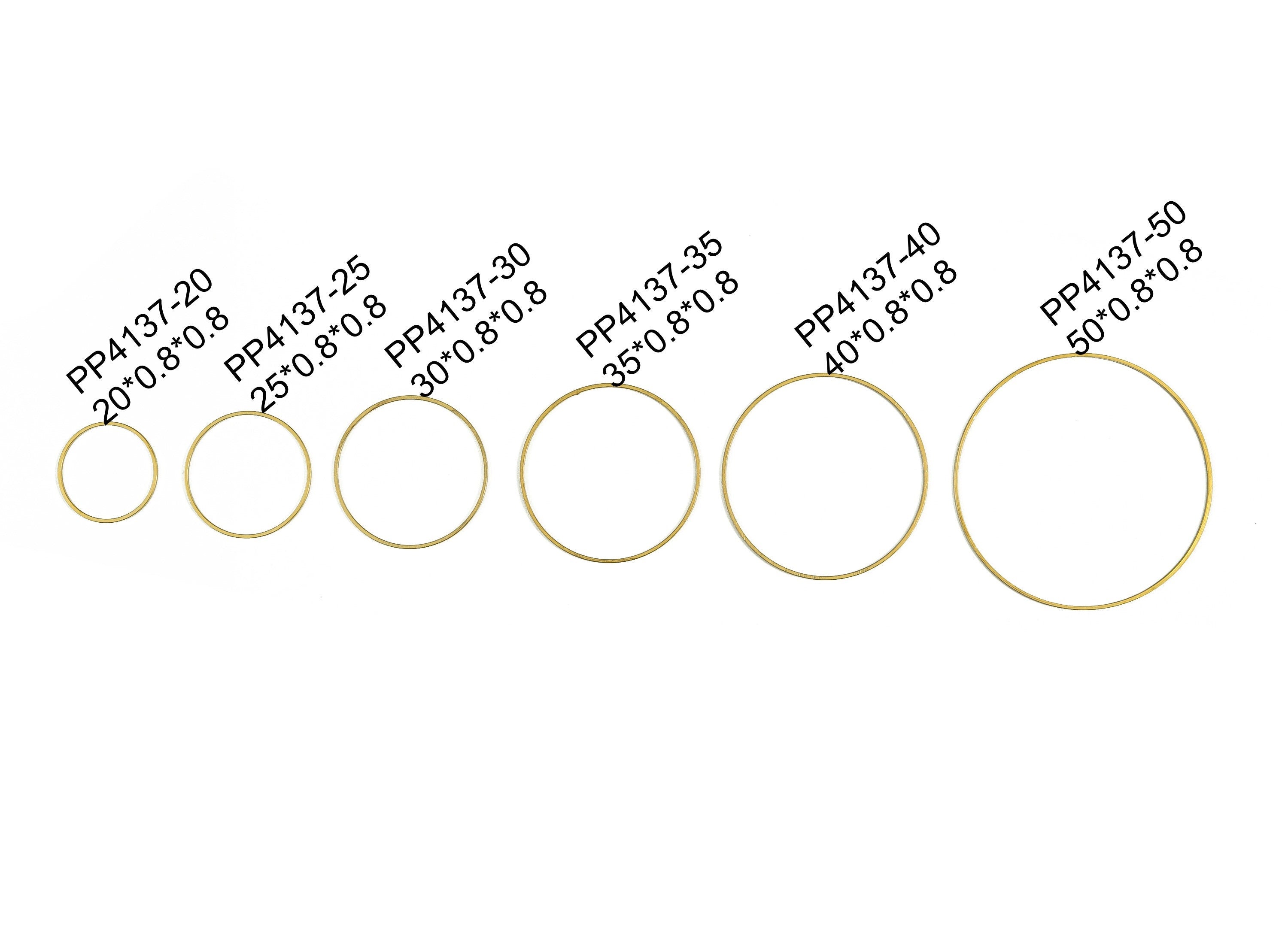 Raw Brass Round Pendants - Closed Loop Rings - Raw Brass Circle Connector - Earring Findings - Jewelry SuPPlies - 20x0.8x0.8mm - PP4137-20 - DOMEDBAZAAR