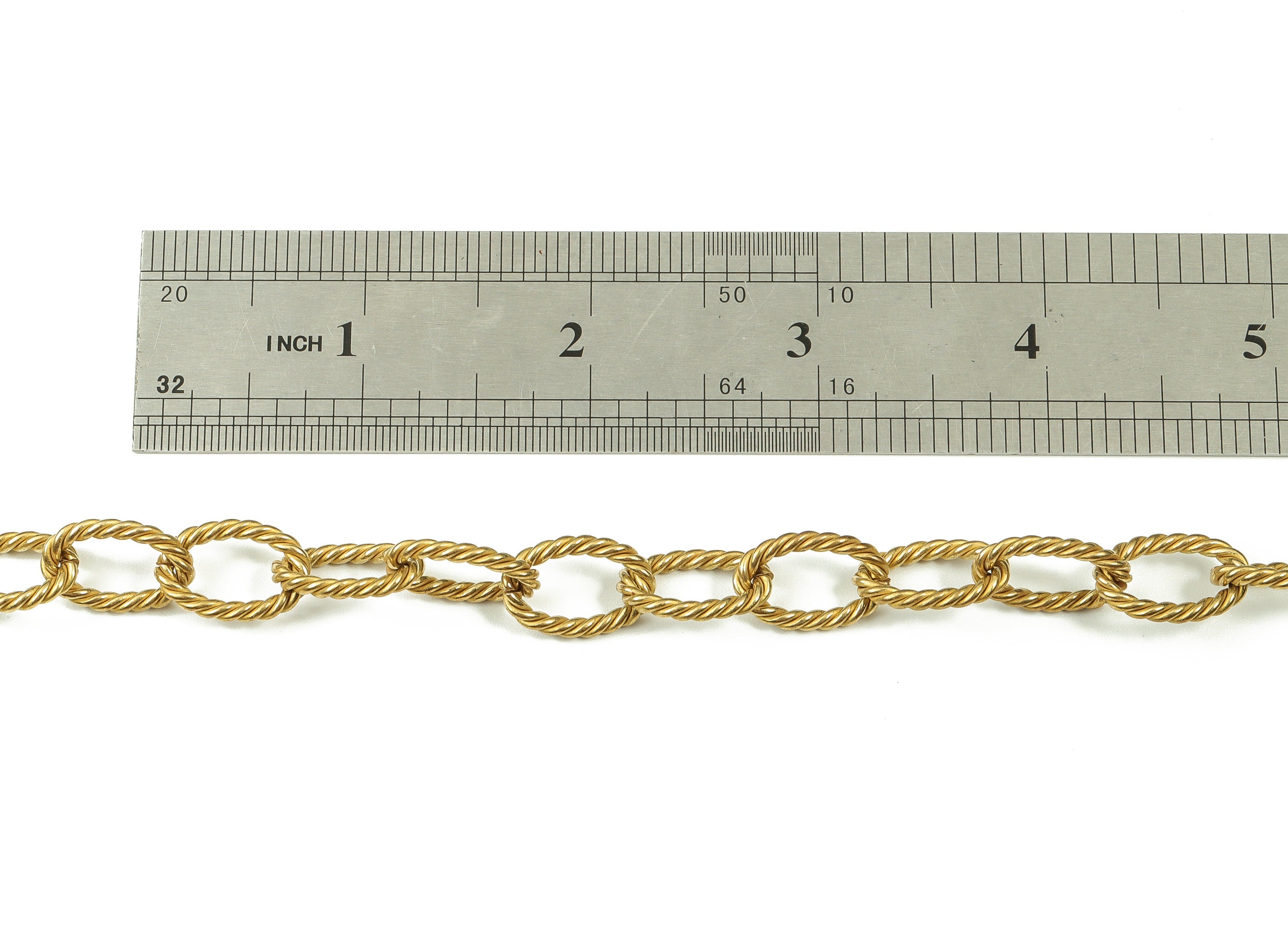Oval Textured Open Link Cable Chain - Large Oval Textured Chain - Oval Openlink Chain - For Necklace Bracelet 0.67&quot; x 0.45&quot; x 0.09&quot; CC1200 - DOMEDBAZAAR