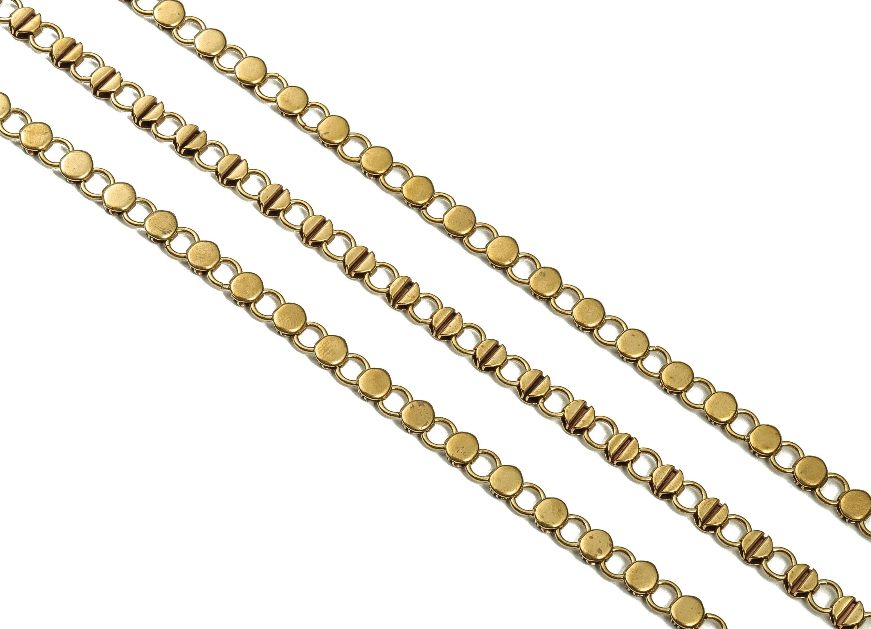 Round Disc Chain - Open Link Round Chain - Round Openlink Chain - For Necklace Bracelet - Jewelry Supplies 0.66&quot; x 0.27&quot; x 0.12&quot; CC1202 - DOMEDBAZAAR