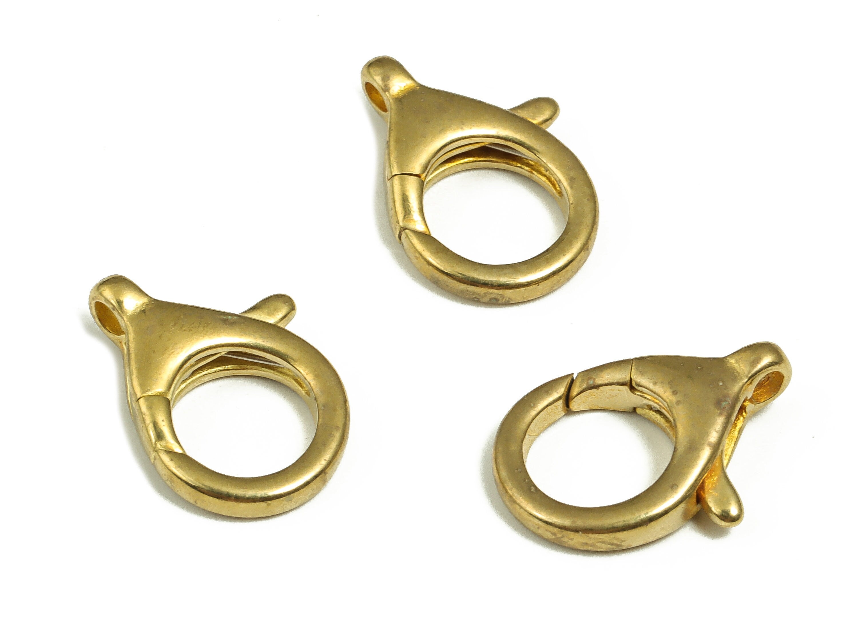 Raw Brass Lobster Claw - Brass Trigger Clasps – Jewelry Clasps - Brass Parrot Clasps - Jewelry Making Supplies - 16.25x10.67x2.43mm - PP4382 - DOMEDBAZAAR