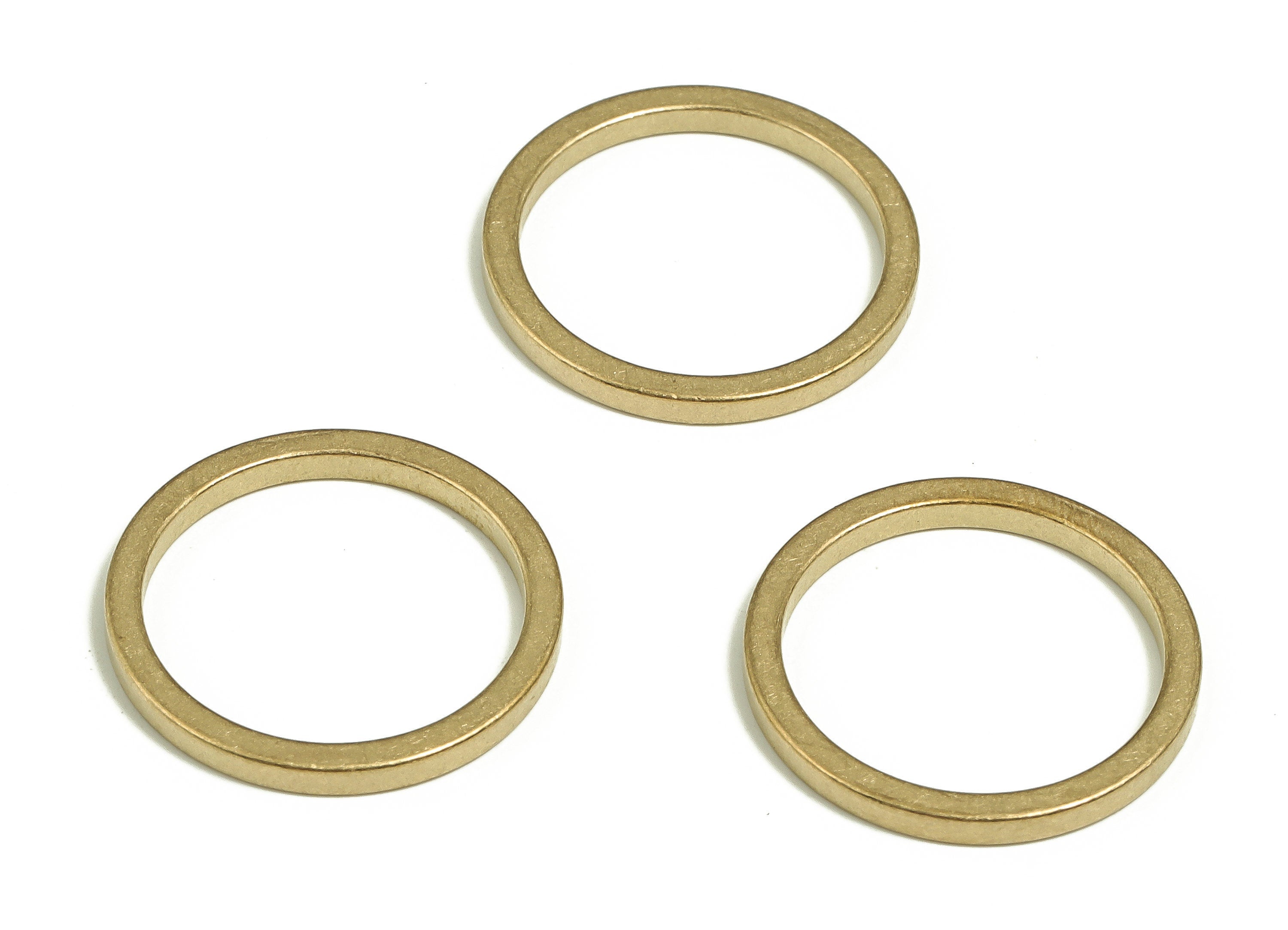 Brass Round Ring Pendants- Brass Round Links - Raw Brass Circle Connector - Jewelry Making Supplies -Earring Findings - 20x2x2mm - PP4709 - DOMEDBAZAAR