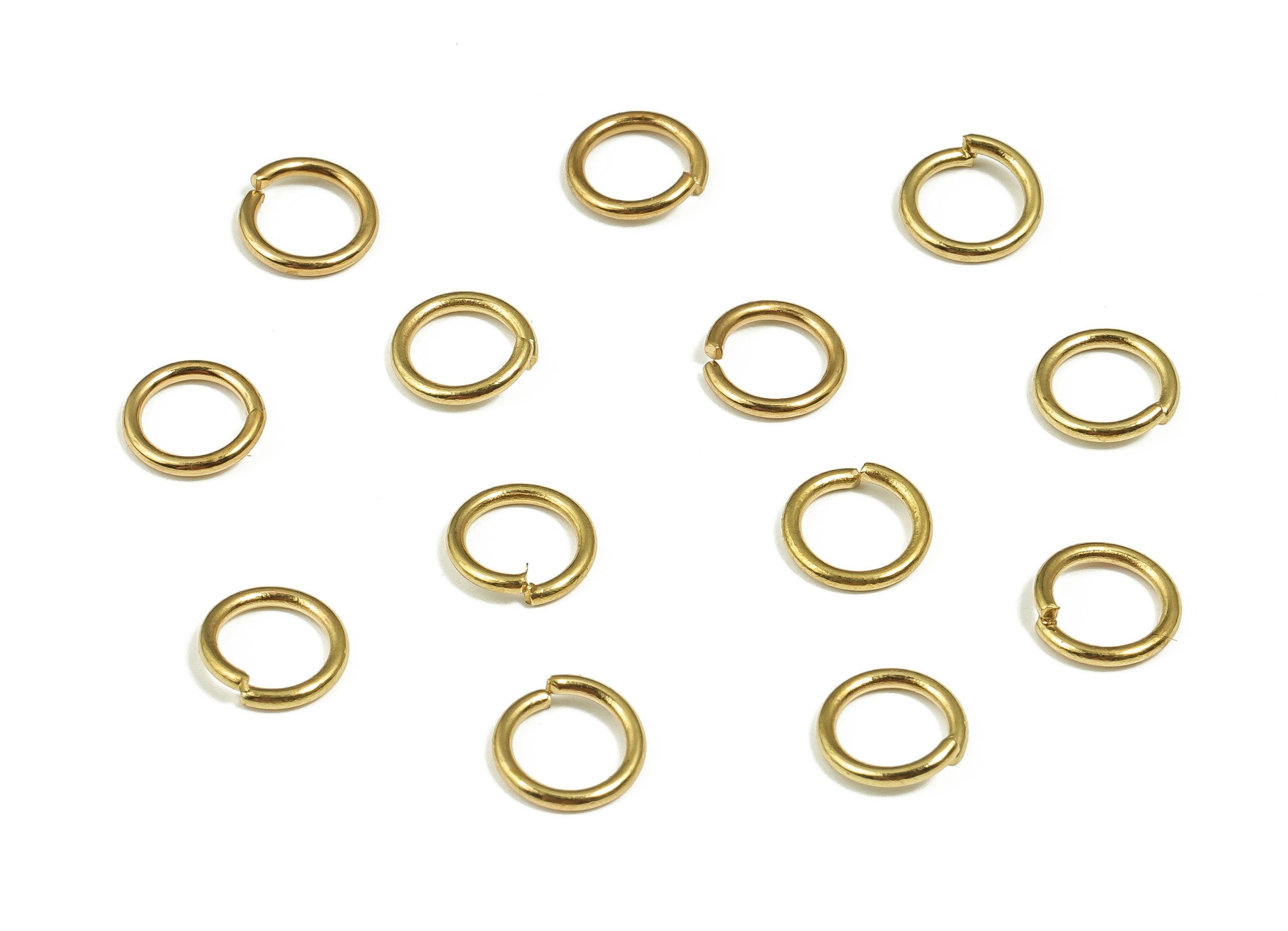 Brass Round Open Jump Rings - Raw Brass Circle Open Jump Rings - Brass Earring Findings - Jewelry Making Supplies - 7.23x7.23x1mm - PP4361 - DOMEDBAZAAR
