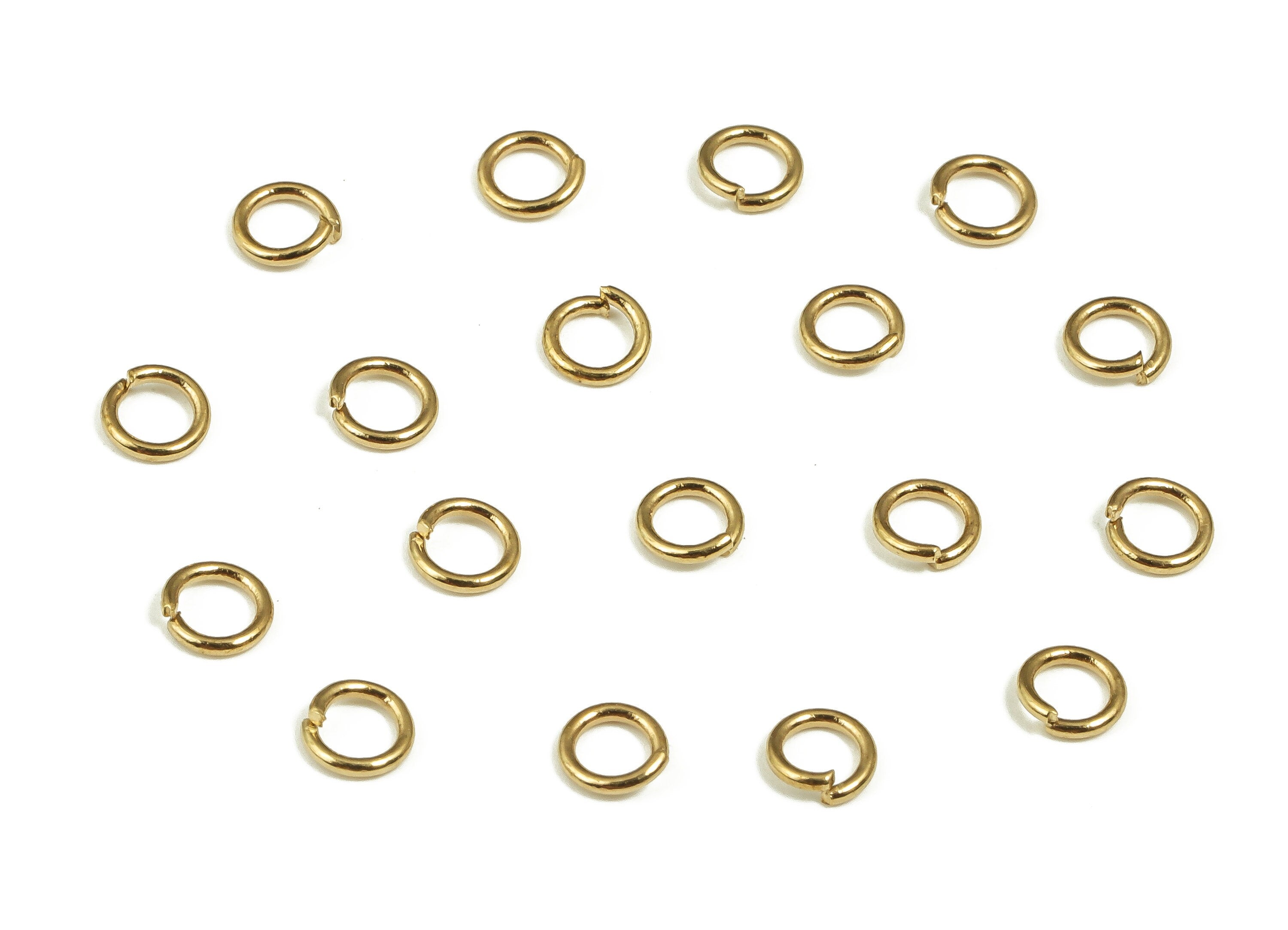 Brass Round Open Jump Rings - Raw Brass Circle Open Jump Rings - Earring Findings - Jewelry Making Supplies -3.5x3.56x0.62mm - PP4362 - DOMEDBAZAAR