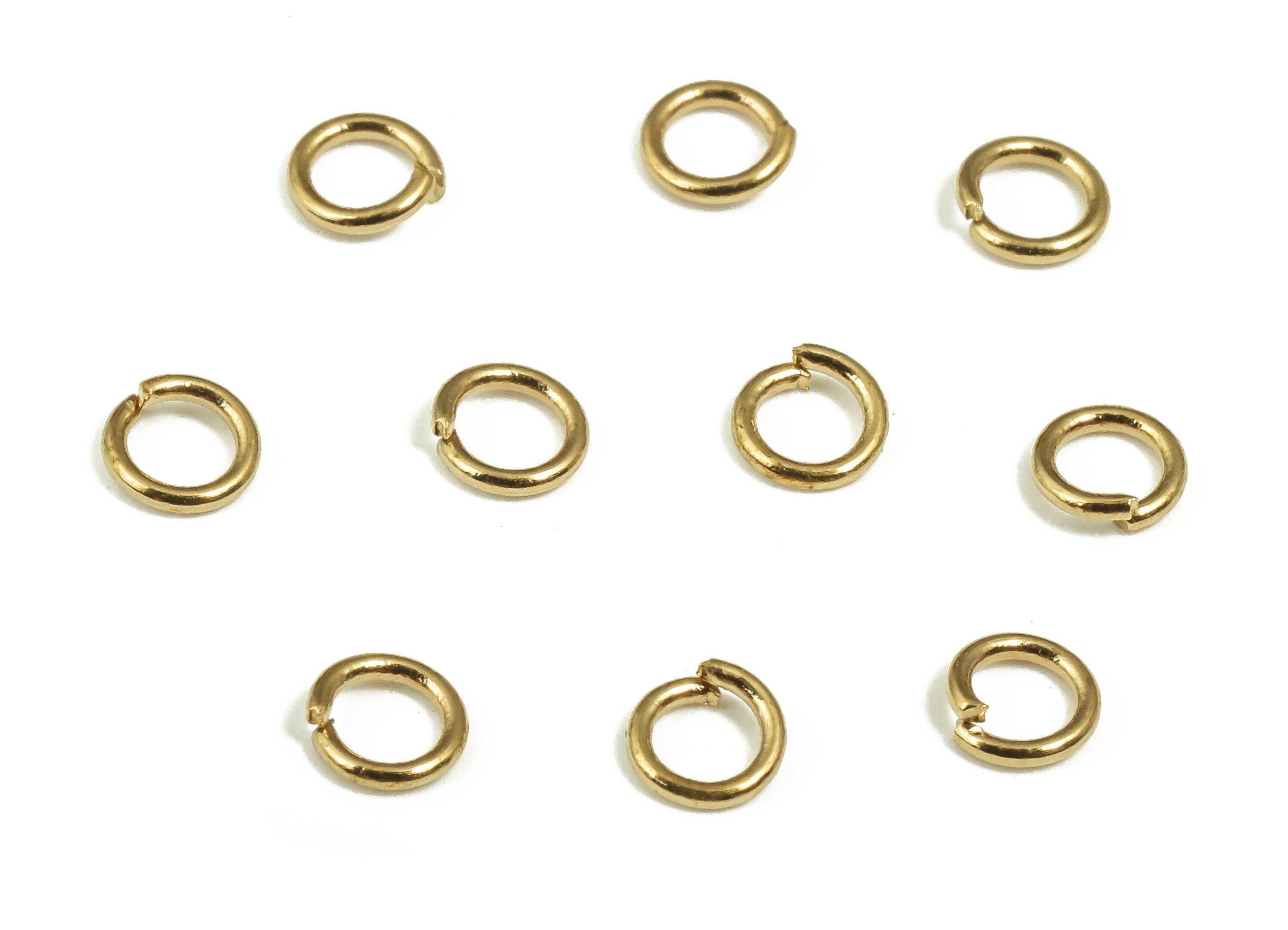 Brass Round Open Jump Rings - Raw Brass Circle Open Jump Rings - Earring Findings - Jewelry Making Supplies -3.5x3.56x0.62mm - PP4362 - DOMEDBAZAAR