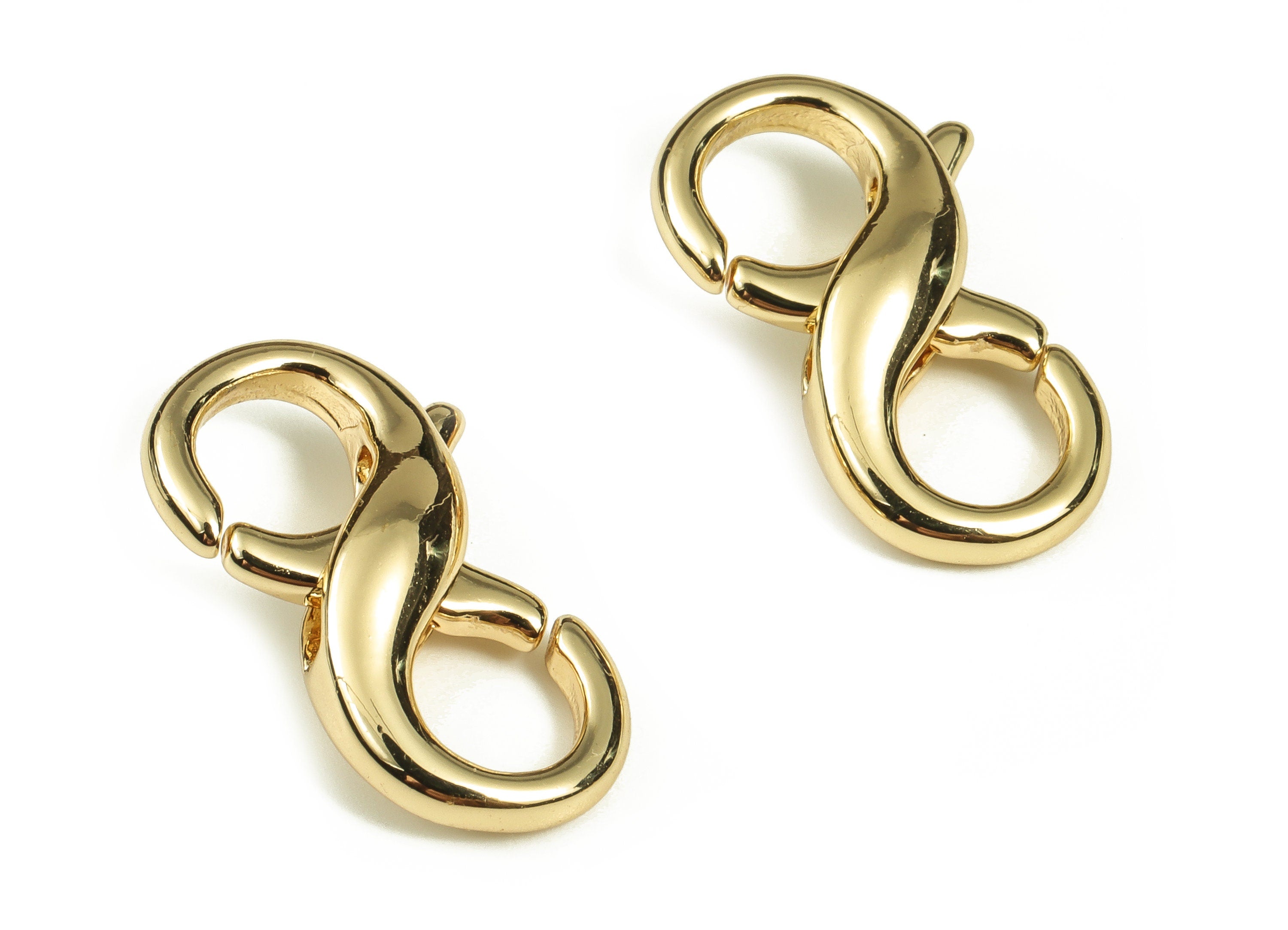 Brass Clips Parrot Clasp - Gold Parrot Clasps - Gold Lobster Clasps - Claw Clasp - 18K Real Gold Plated Brass - 18.07x10.41x4.61mm - RGP3628 - DOMEDBAZAAR
