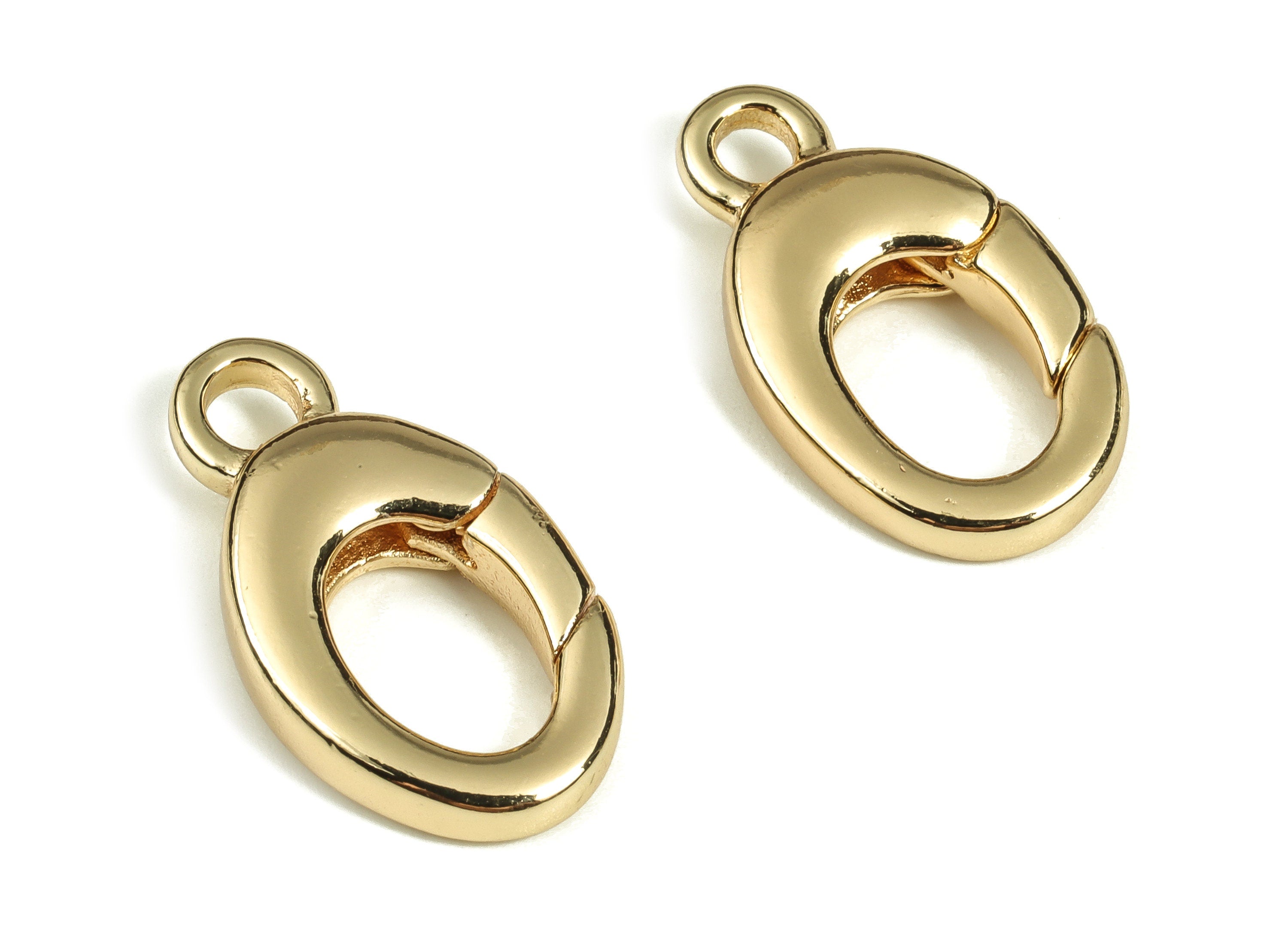 Brass Earring Parrot Clasps - Gold Claw Clasps - Gold Lobster Clasps -18K Gold Plated Brass - Jewelry Supplies -19.79x2.95mx3.96mm- RGP3565 - DOMEDBAZAAR