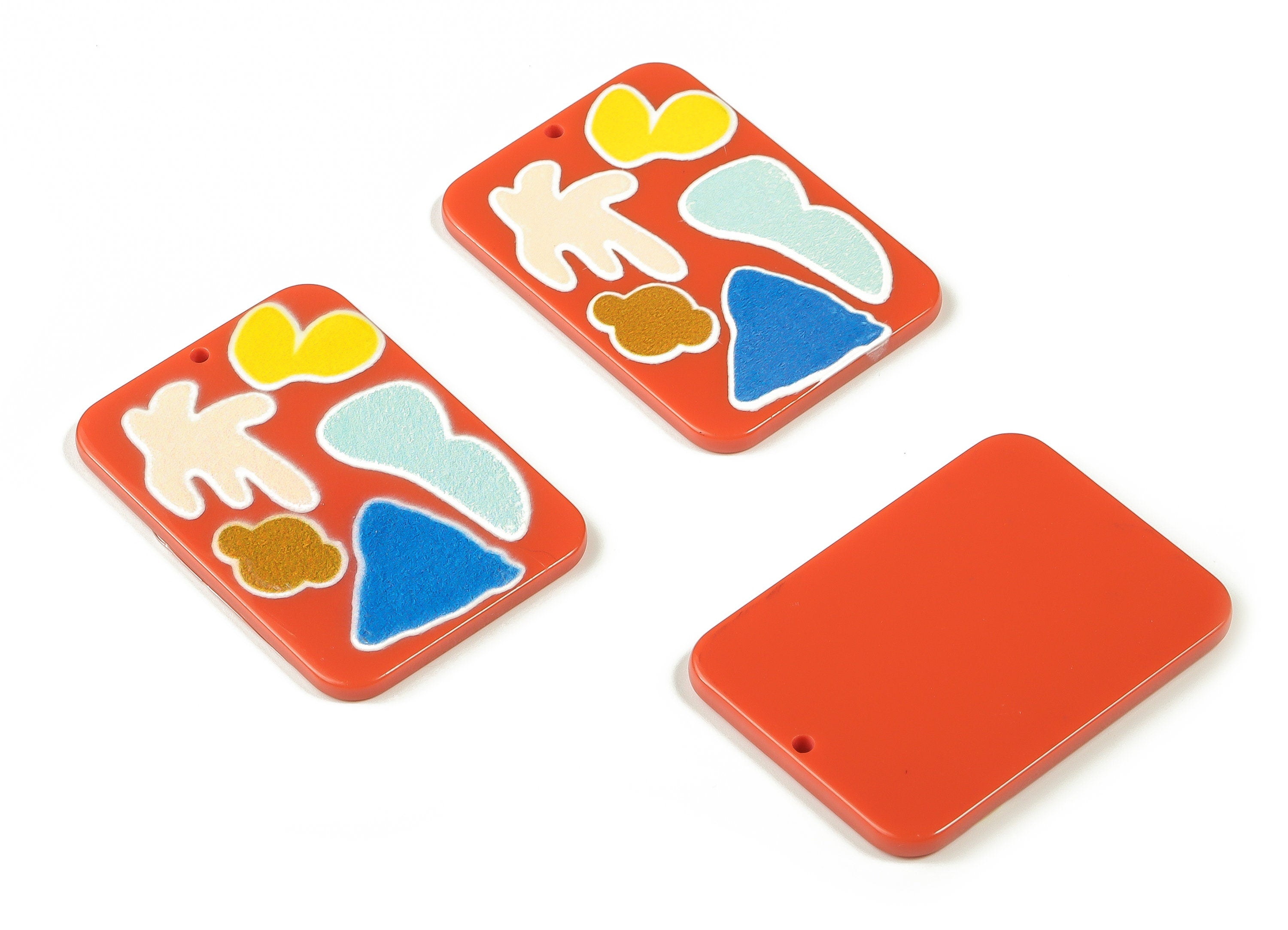 Rectangle Acrylic Charm – Acrylic Multi Shaped Pendant – Rectangle Earring Charm - DIY Jewelry Making Supplies - 41.69x29.73x2.27mm - AC2320 - DOMEDBAZAAR