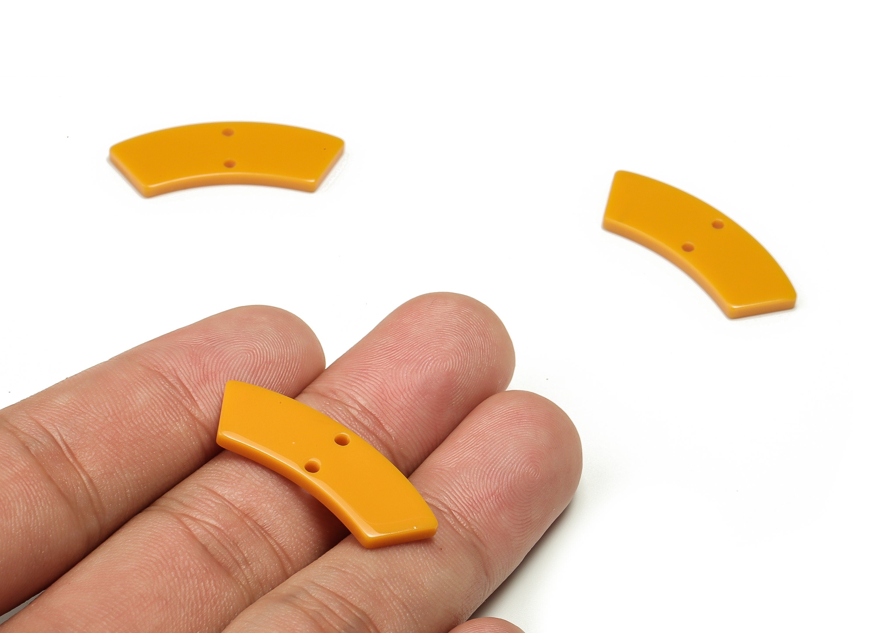 Acrylic Earring Charm -Geometry Shaped Connector - Arc Shaped 2 Hole - Earring Finding - Color Code:A677 - 30.92X9.74X1.94mm - AC2326-A677 - DOMEDBAZAAR