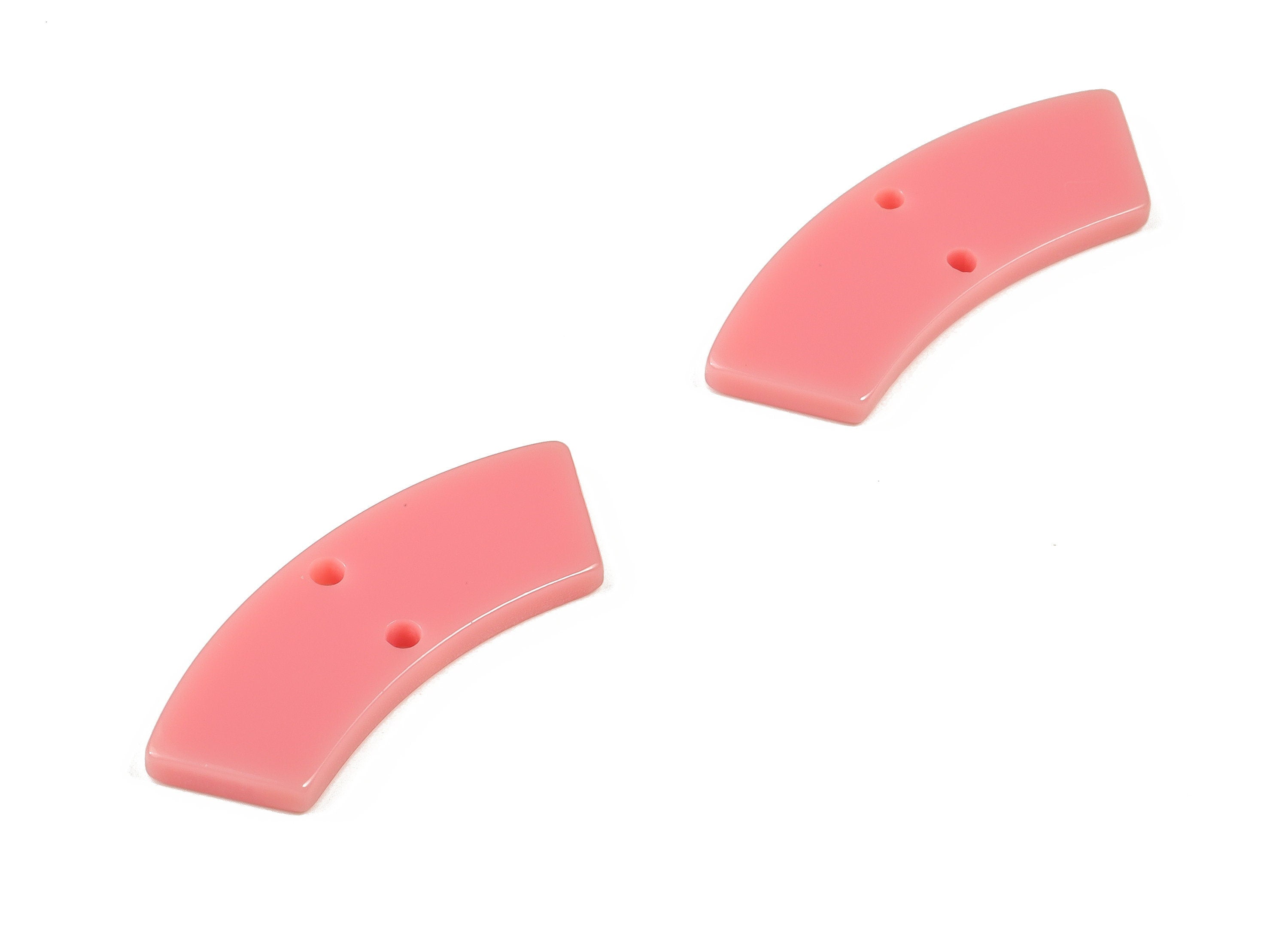 Acrylic Earring Charm -Geometry Shaped Connector - Arc Shaped-2 Hole - Earring Finding - Color Code:A695 - 30.87X9.80X2.25mm - AC2326-A695 - DOMEDBAZAAR