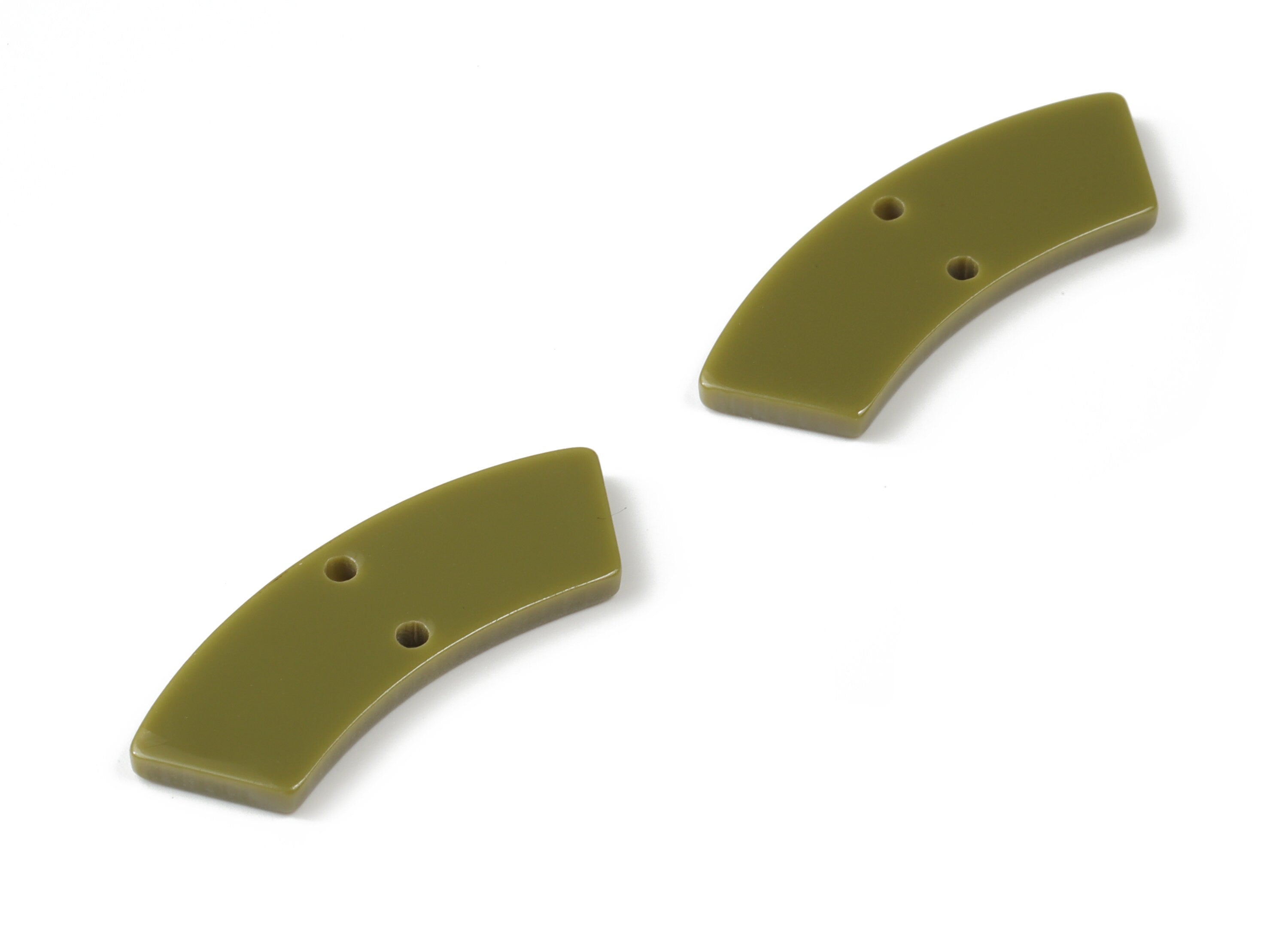Acrylic Earring Charm-Irregular Shaped Connector - Arc Shaped -2 Hole - Earring Finding - Color Code:A698 - 30.77X9.76X1.89mm - AC2326-A698 - DOMEDBAZAAR