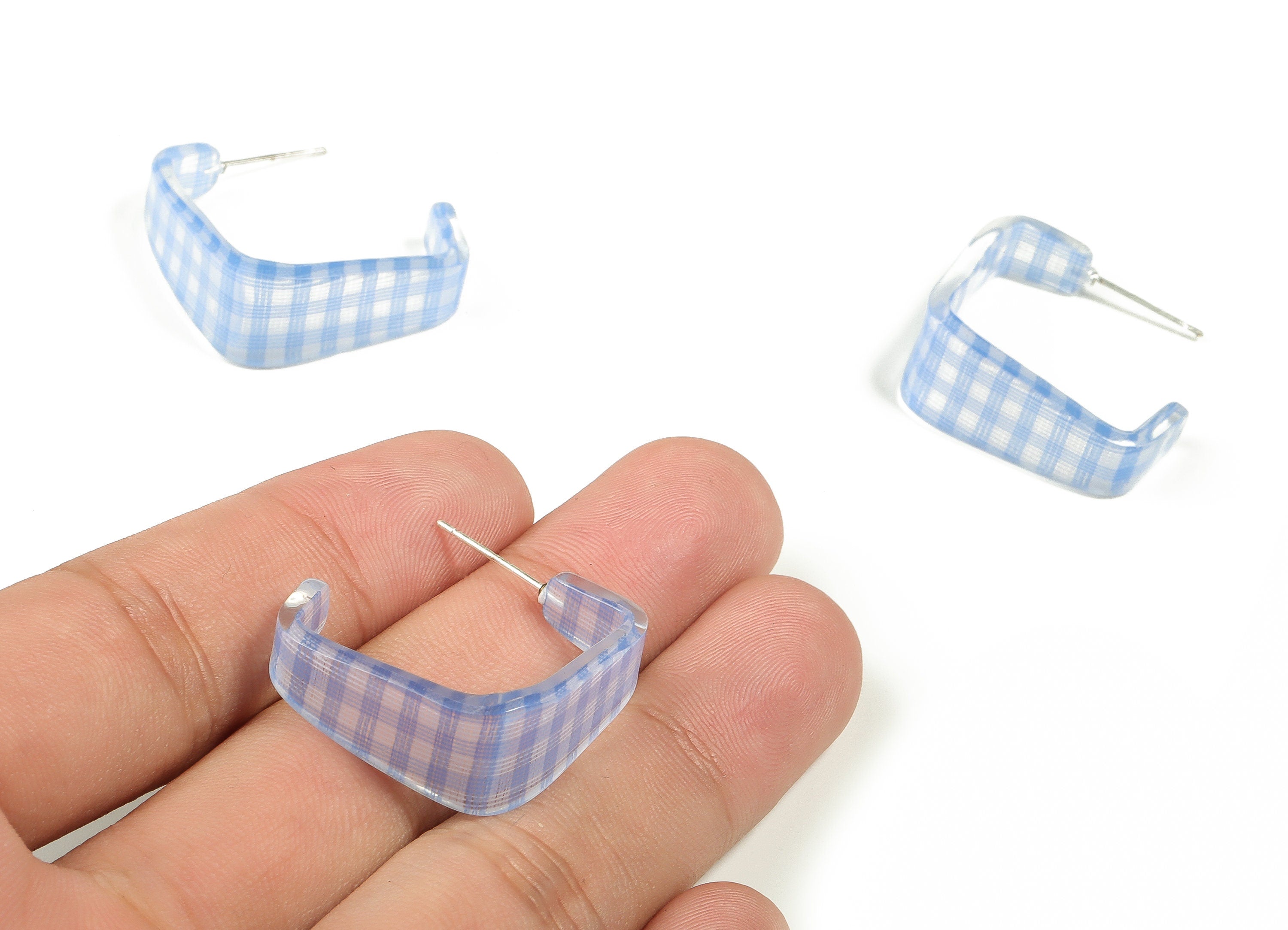 Acrylic Square Hoop Earring - Acrylic Hoops Earring -Geometric Earring - Earring Findings - Jewelry Making Supplies - 30.72x2.16mm - AC2306 - DOMEDBAZAAR
