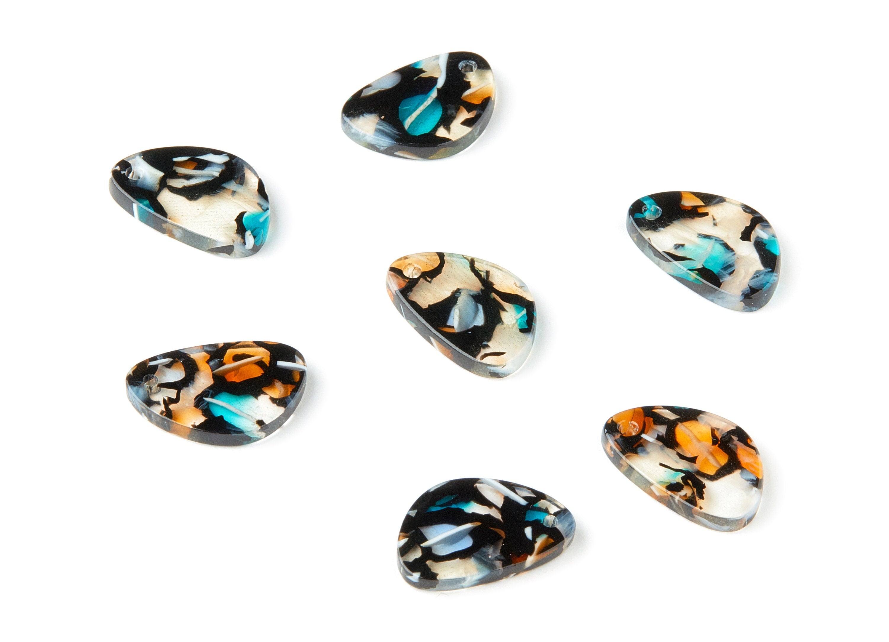 Acetate Oval Charms - Oval Earrings and Pendant - Earring Findings - Jewelry Supplies - Color Code: A335 - 19.81x13.52x2.45mm - AC1645-A335 - DOMEDBAZAAR