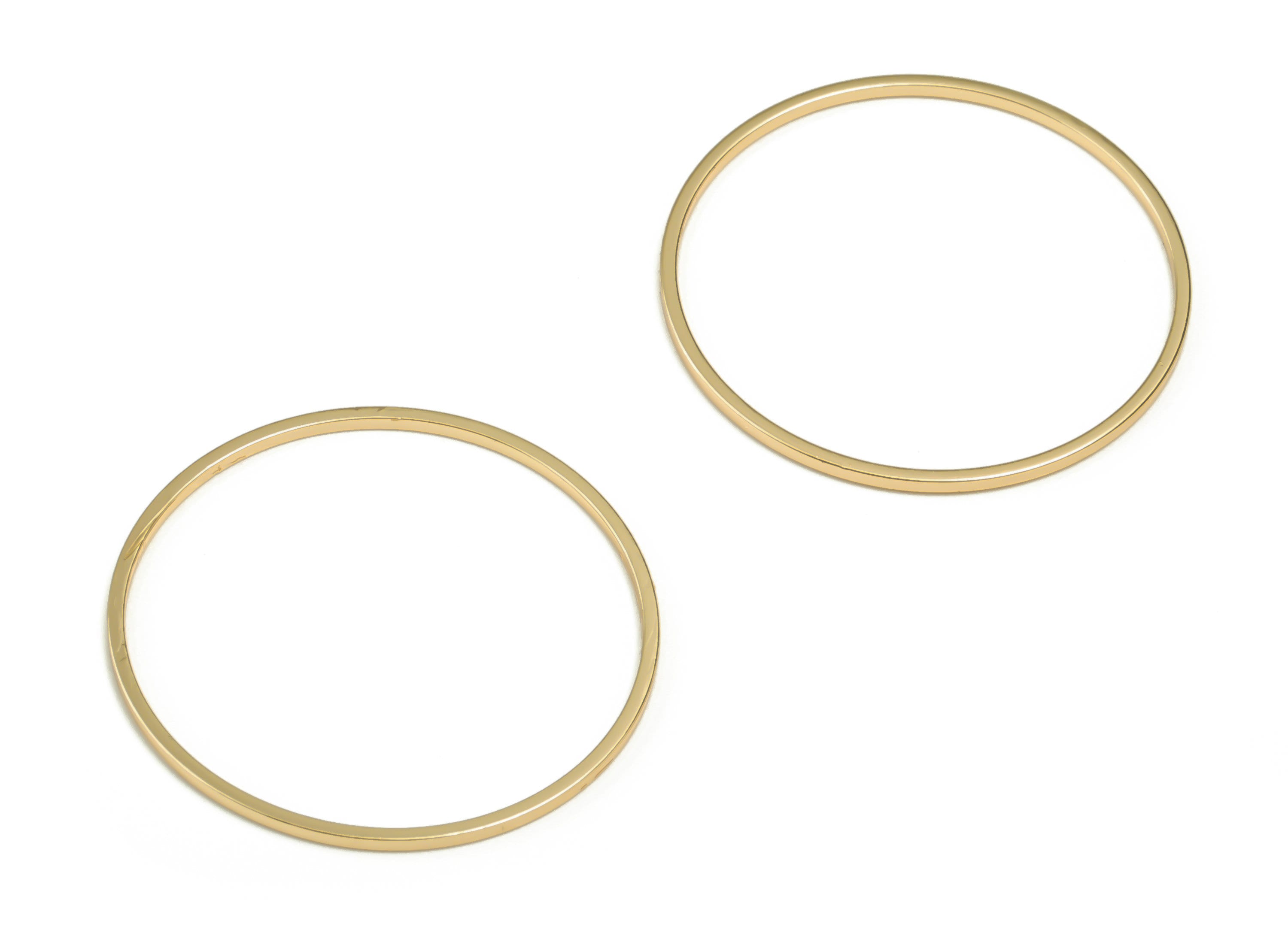 Brass Round Connector - Gold Round Links - Brass Circle Connector - 18K Real Gold Plated Brass - Jewelry Supplies - 25x0.8x0.8mm -RGP3313-25 - DOMEDBAZAAR