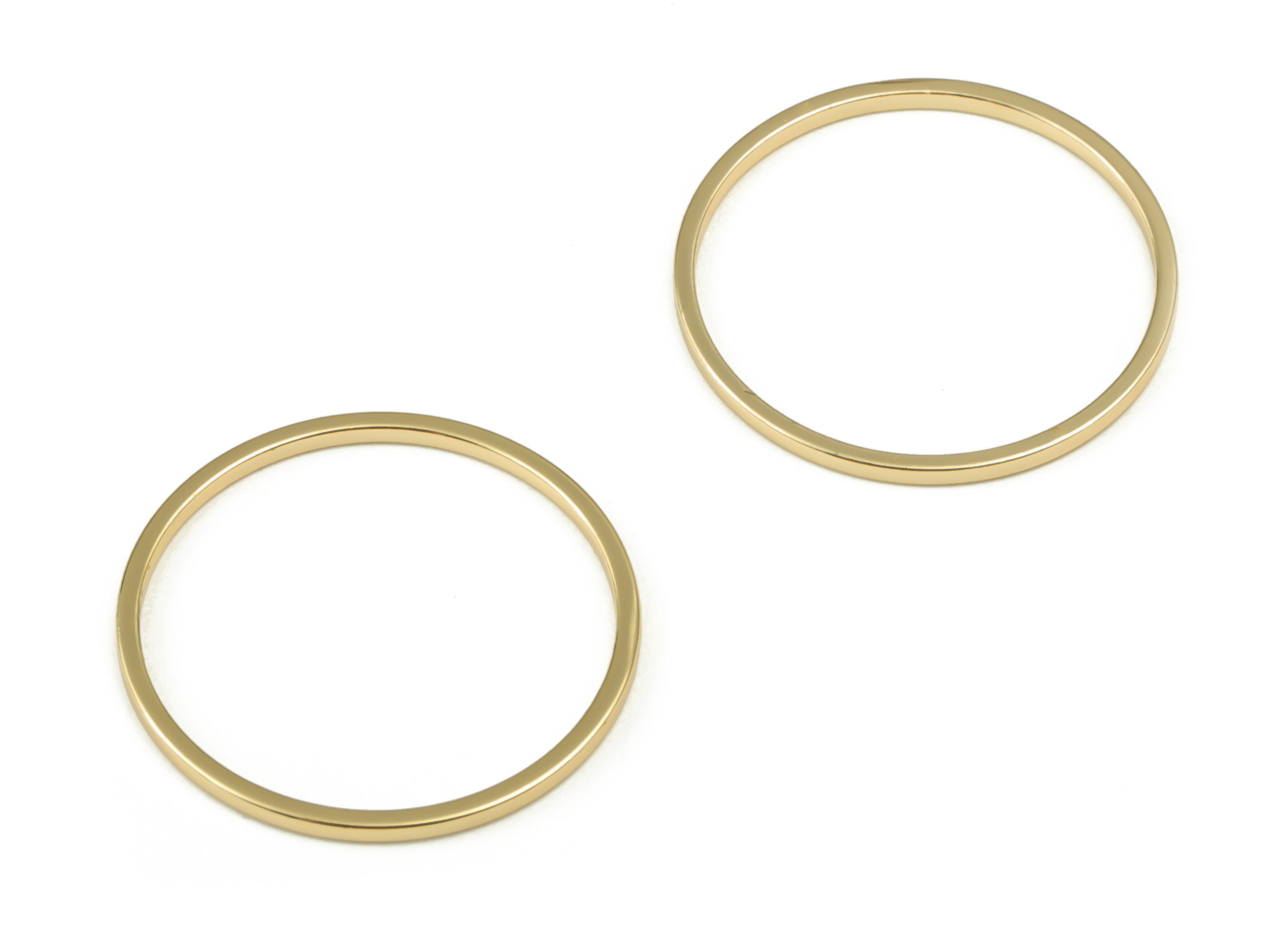Brass Round Connector - Gold Round Links - Brass Circle Connector - 18K Real Gold Plated Brass - Jewelry Supplies - 20x1x0.94mm - RGP3313-20 - DOMEDBAZAAR