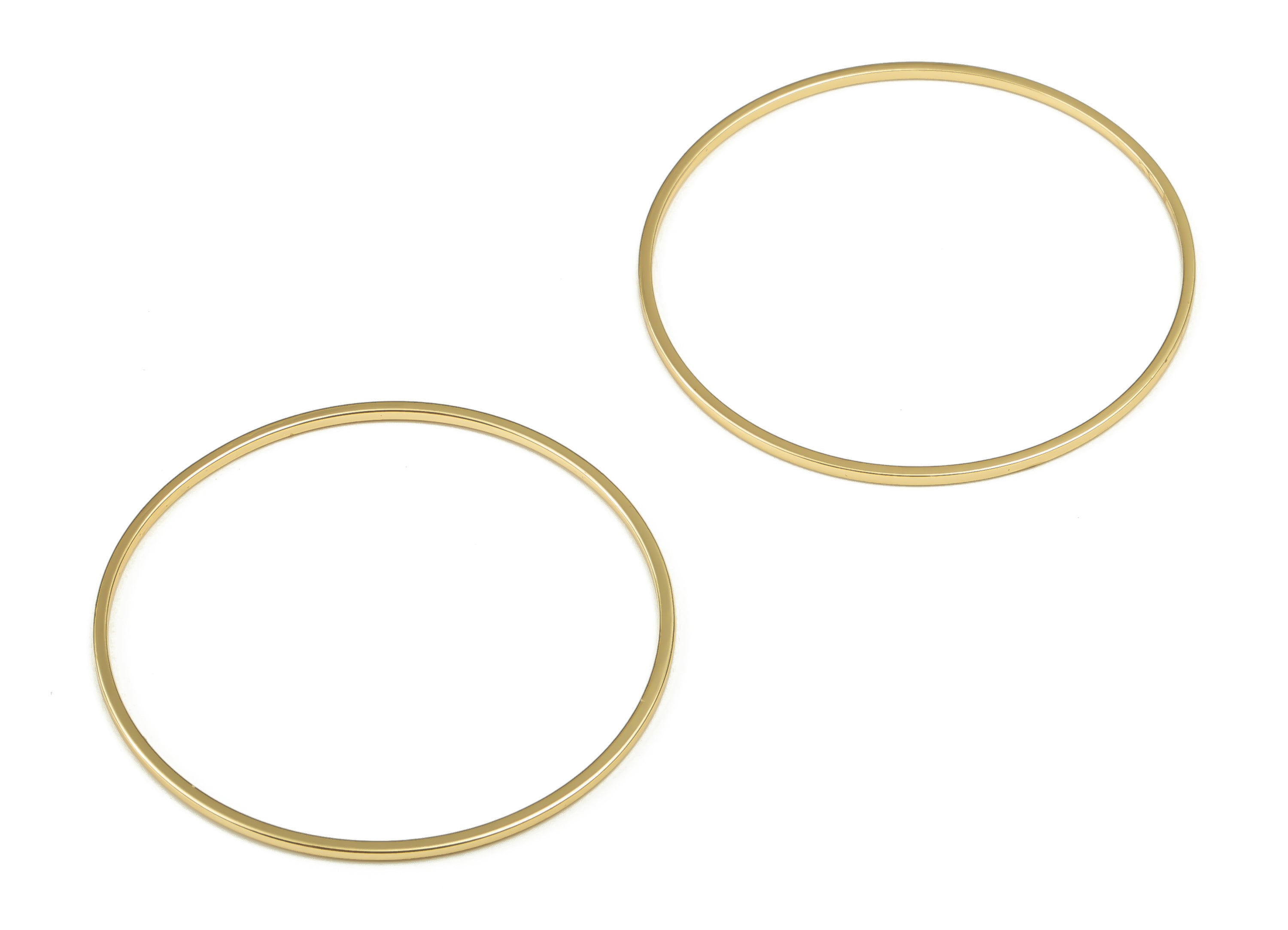 Brass Round Connector - Gold Round Links - Brass Circle Connector - 18K Real Gold Plated Brass - Jewelry Supplies - 35x0.8x0.8mm -RGP3313-35 - DOMEDBAZAAR