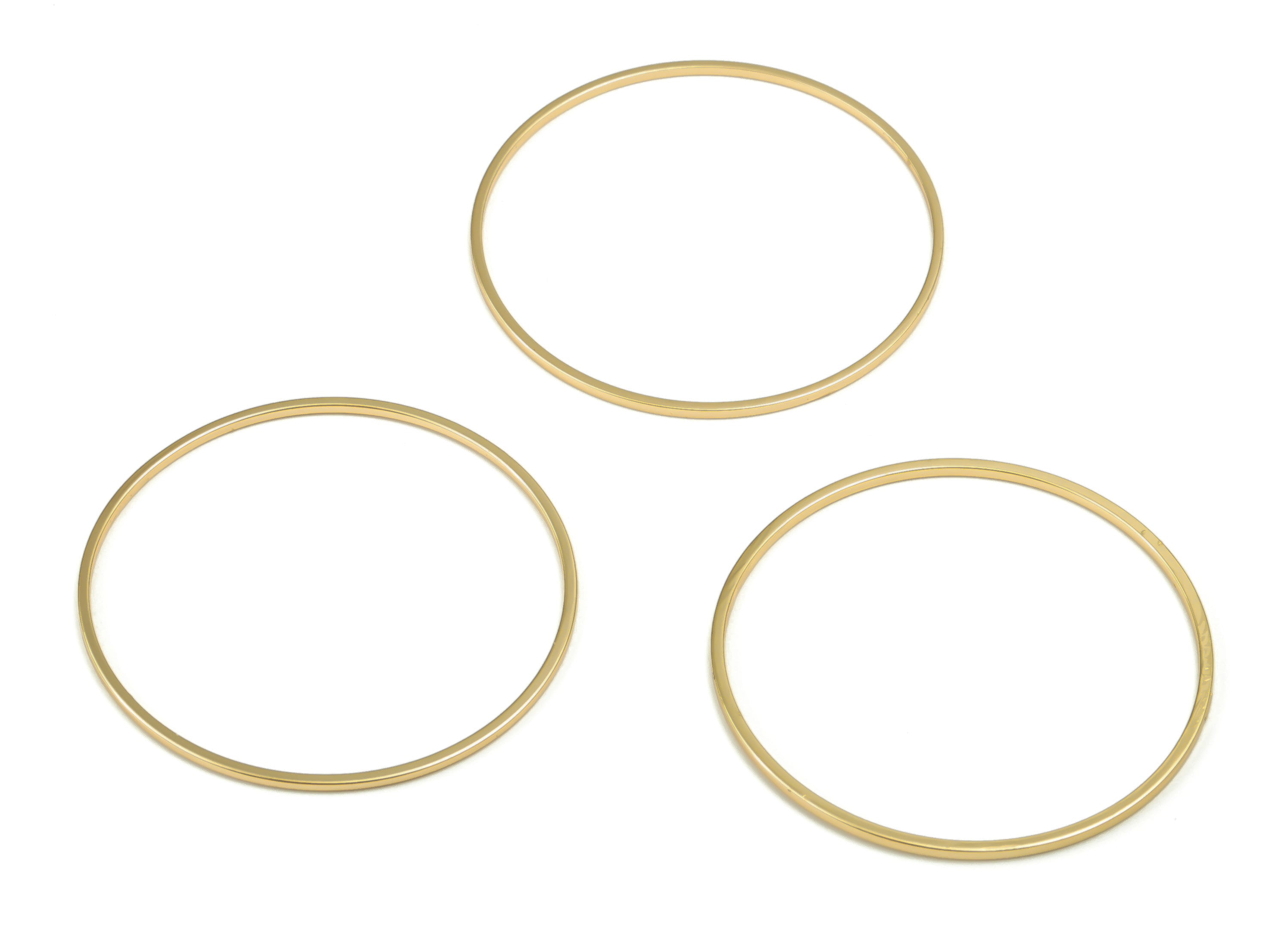 Brass Round Connector - Gold Round Links - Brass Circle Connector - 18K Real Gold Plated Brass - Jewelry Supplies - 35x0.8x0.8mm -RGP3313-35 - DOMEDBAZAAR