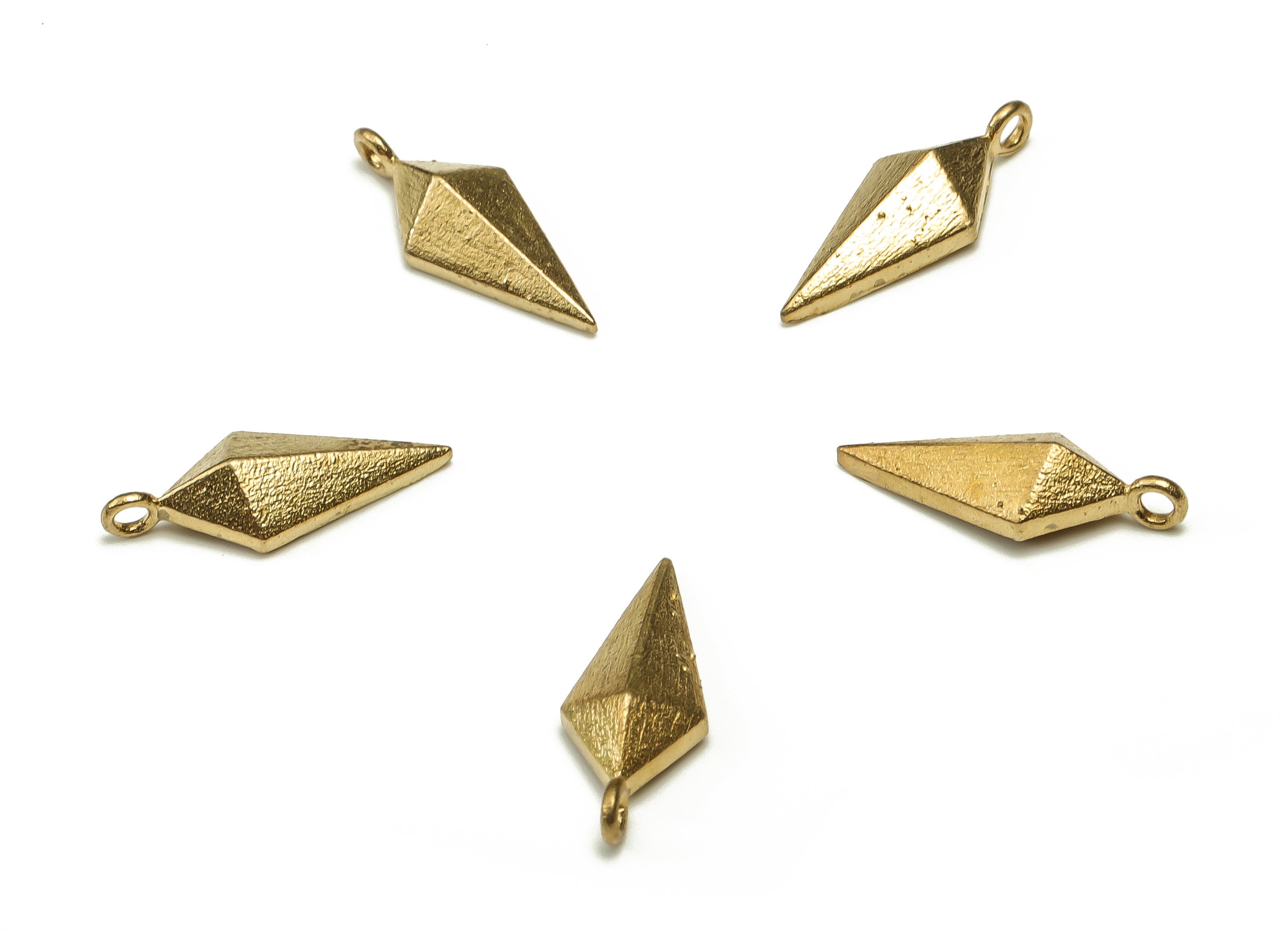 Brass Rhombic Earring Charms - Raw Brass Rhombic Pendant - Earring Finding - DIY Jewelry Making Supplies - 16.77x6.61x3.33mm - PP4641 - DOMEDBAZAAR