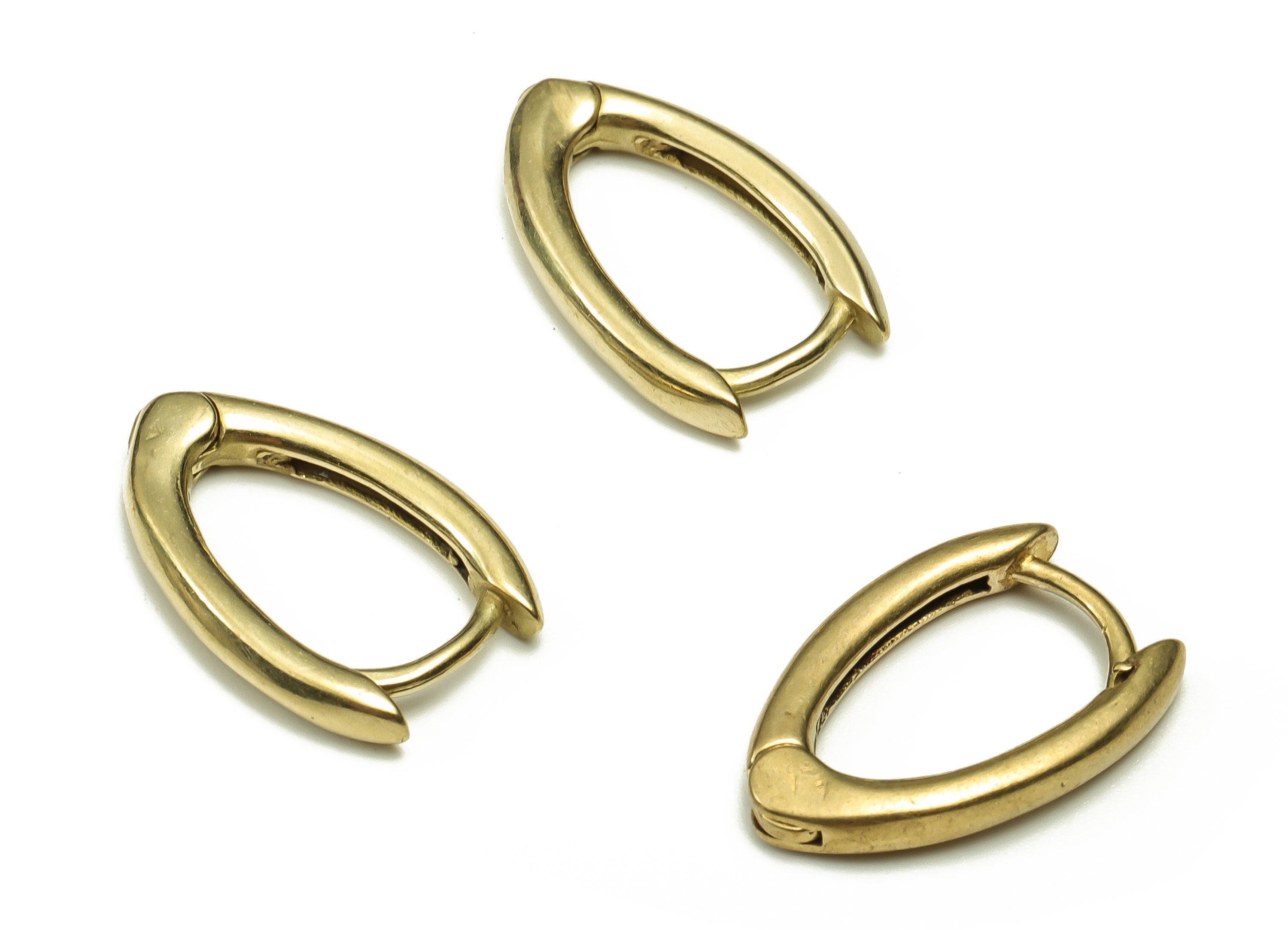 Brass U Shape Hoop Earrings – Raw Brass Simple Hoops – Geometric Earring Hoops – Minimal Plain Hoops Earrings - 17.54x11.46x2.54mm - PP4560 - DOMEDBAZAAR