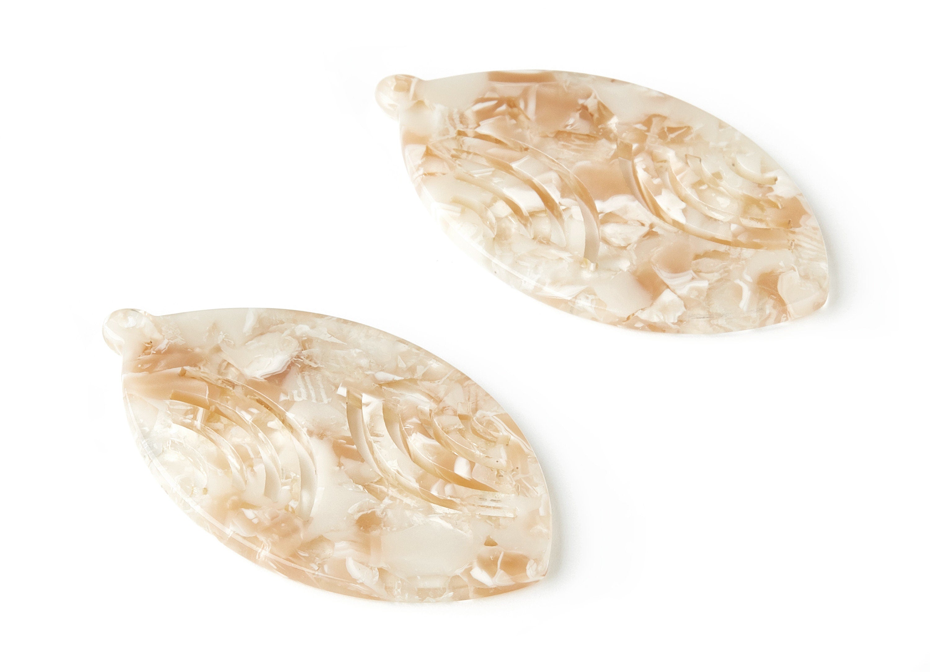 Acetate Leaf Charms - Leaf Earring and Pendant - Earring Findings - Jewelry Supplys - Color Code:A258- 49.72x29.67x2.54mm - AC1602-A290 - DOMEDBAZAAR