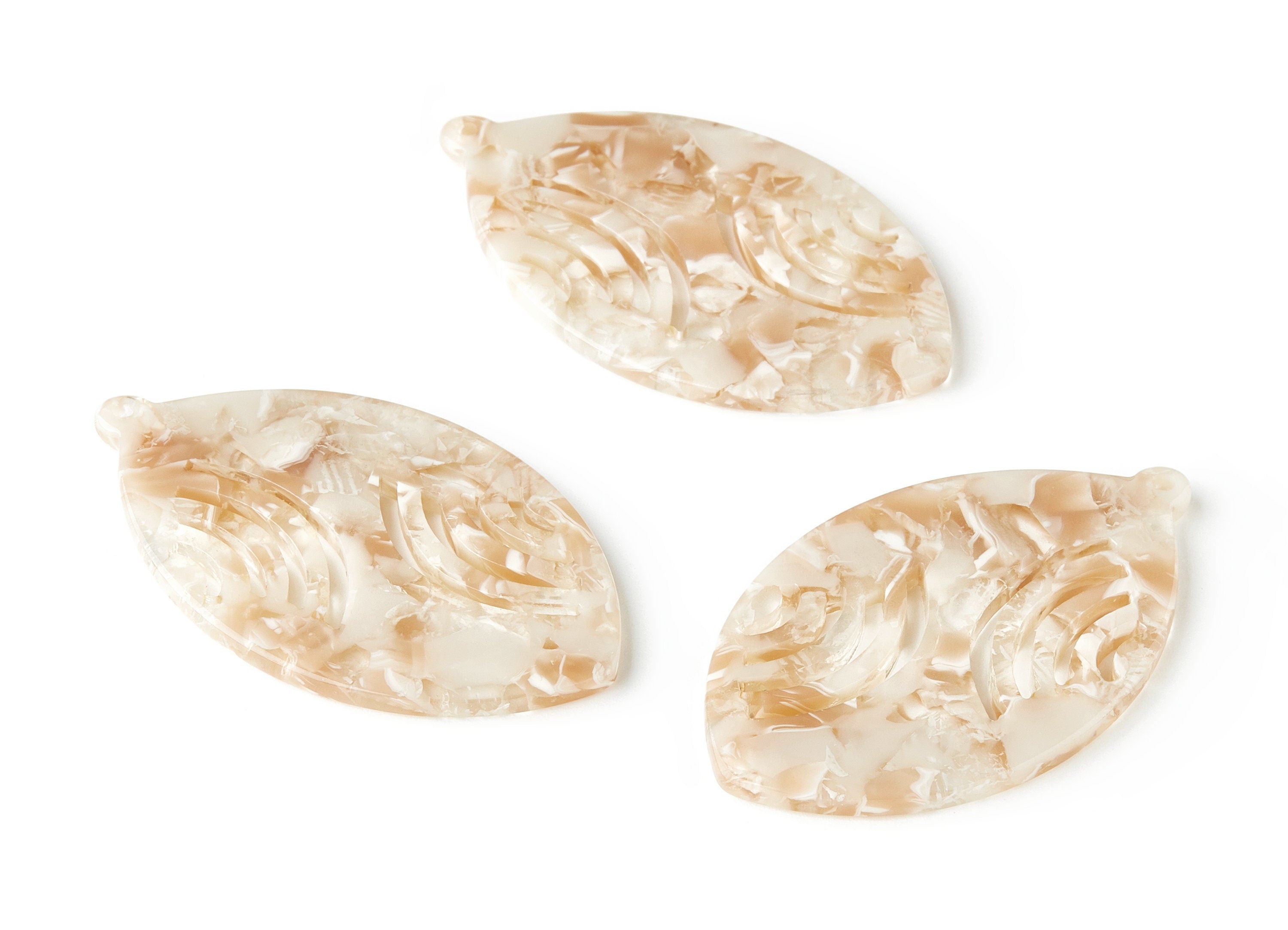 Acetate Leaf Charms - Leaf Earring and Pendant - Earring Findings - Jewelry Supplys - Color Code:A258- 49.72x29.67x2.54mm - AC1602-A290 - DOMEDBAZAAR