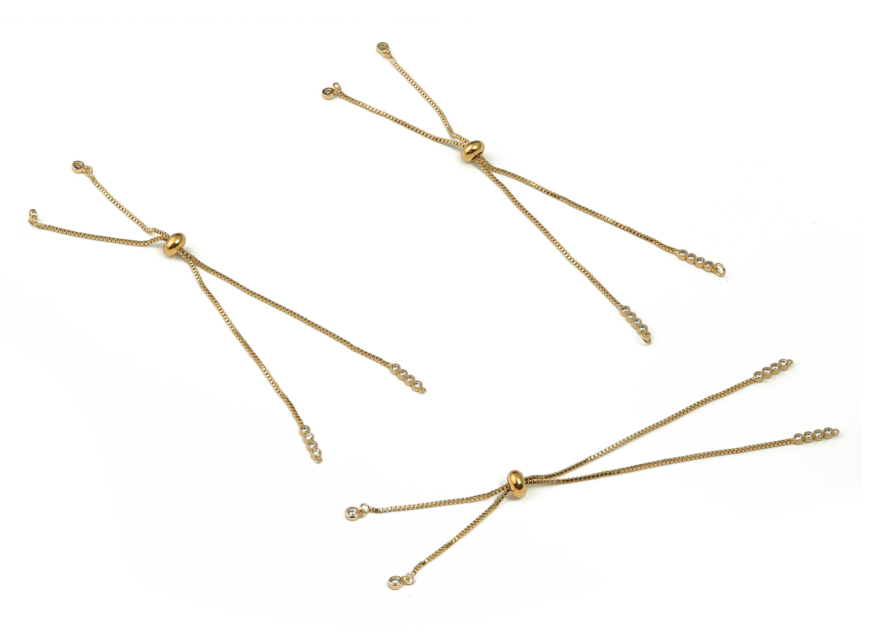 Brass Chain Tassel Earring- Gold Plated Brass Long Chain Earring - Statement Earrings - 18K Real Gold Plated Brass -132x7.55x7.4mm- RGP3655 - DOMEDBAZAAR
