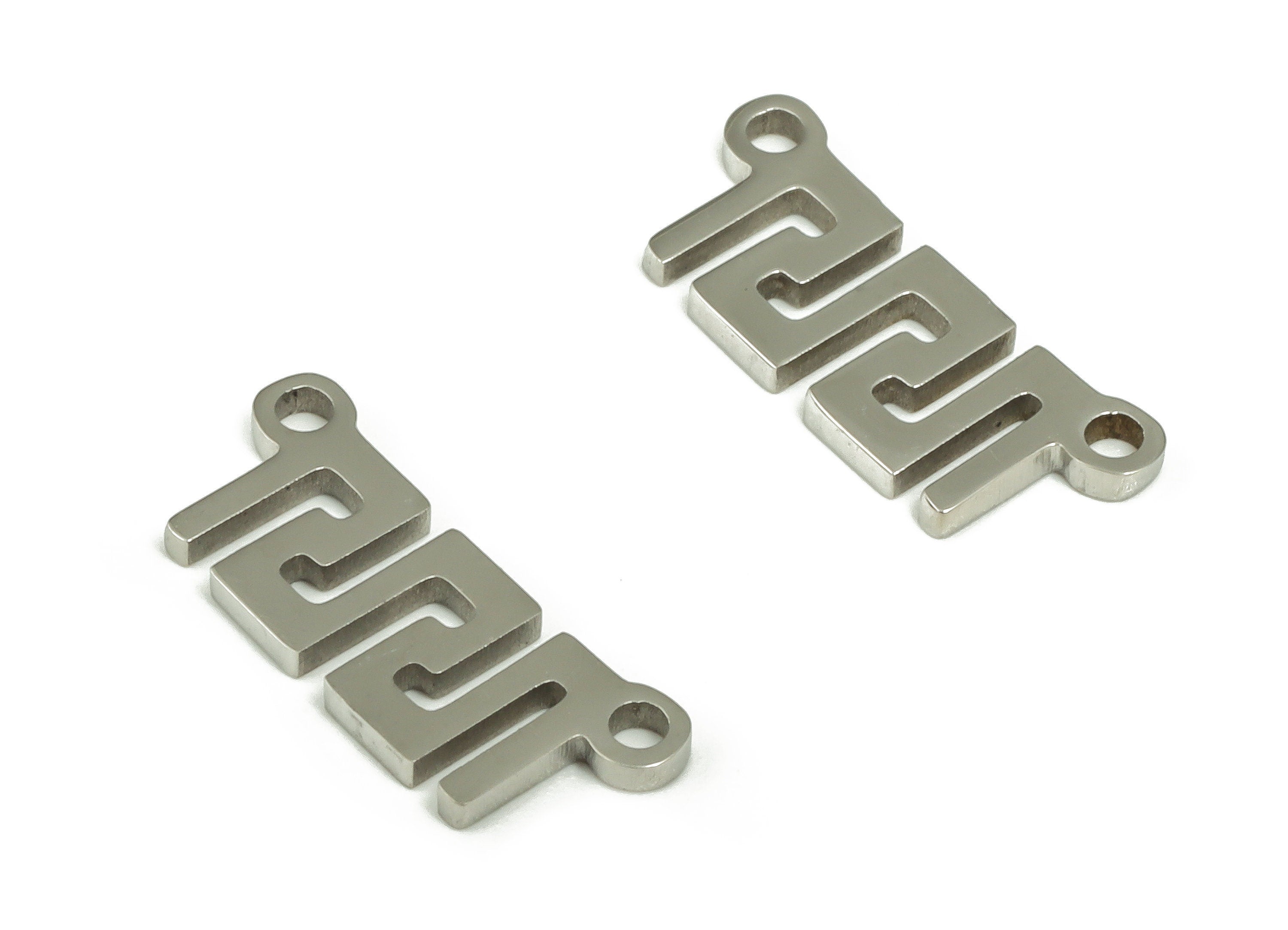 Stainless Steel Symbol Connector - Symbol Necklace Charms –Bracelet Connector - Jewelry Making Supplies - 13.52x5.53x0.95mm - SS1216 - DOMEDBAZAAR