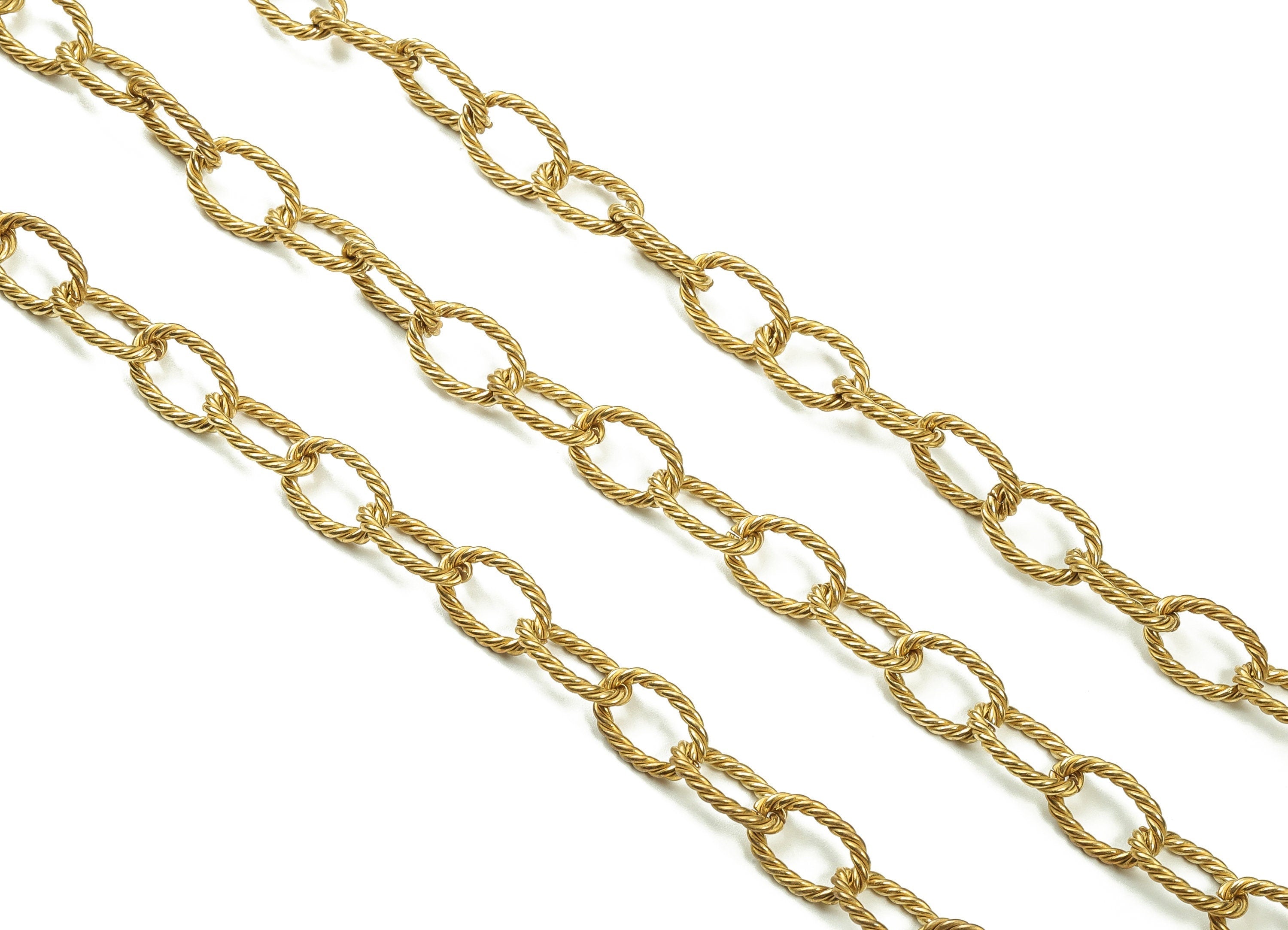 Oval Textured Open Link Cable Chain - Large Oval Textured Chain - Oval Openlink Chain - For Necklace Bracelet 0.67&quot; x 0.45&quot; x 0.09&quot; CC1200 - DOMEDBAZAAR