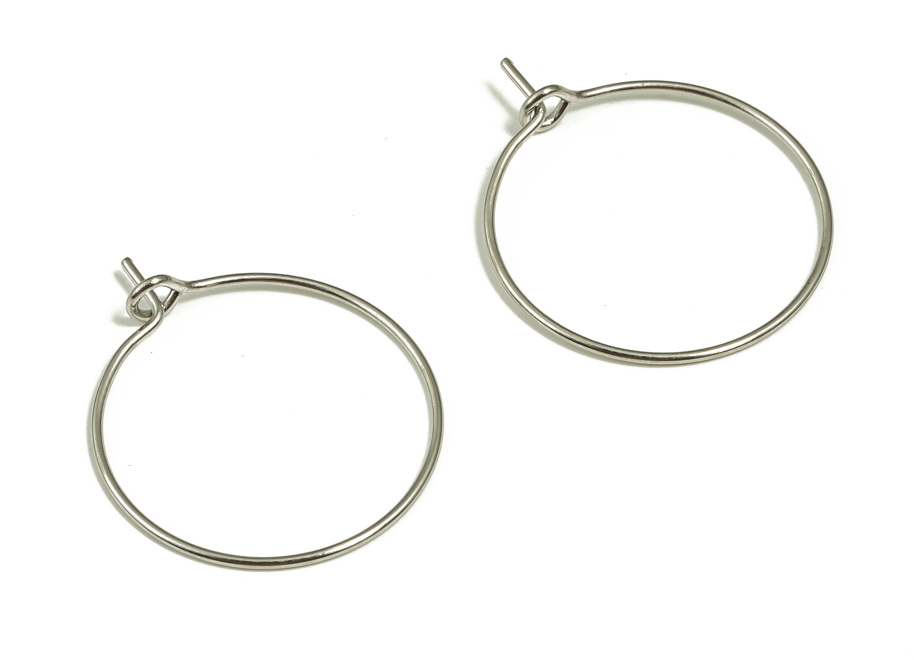 Stainless Steel Earring Hoop -  316 Stainless Steel Circle Ear Wire - Earring Hoop - Jewelry Making Supplies - 23.35x20.5x0.62mm - SS1214 - DOMEDBAZAAR
