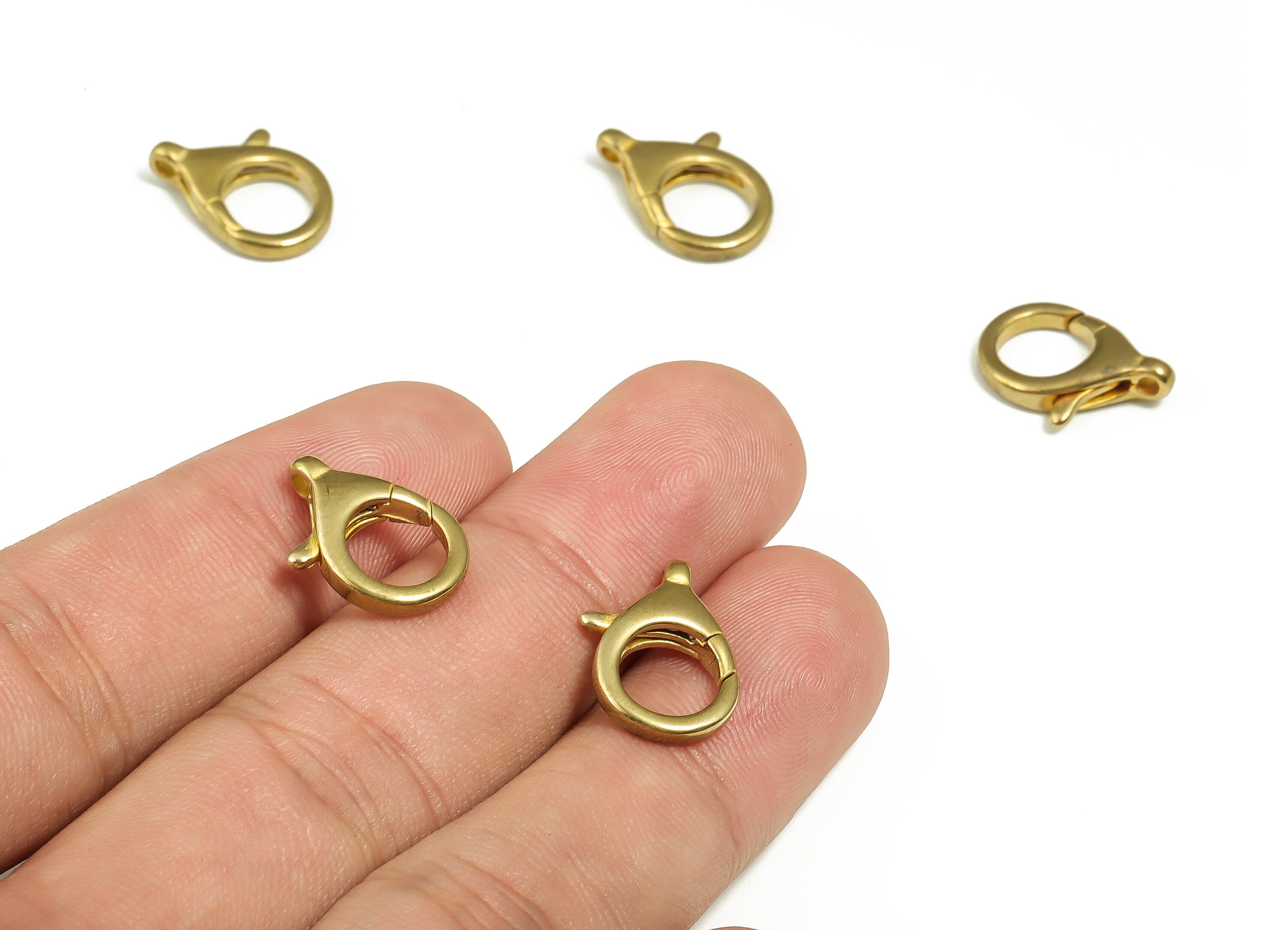 Raw Brass Lobster Claw - Brass Trigger Clasps – Jewelry Clasps - Brass Parrot Clasps - Jewelry Making Supplies - 16.25x10.67x2.43mm - PP4382 - DOMEDBAZAAR