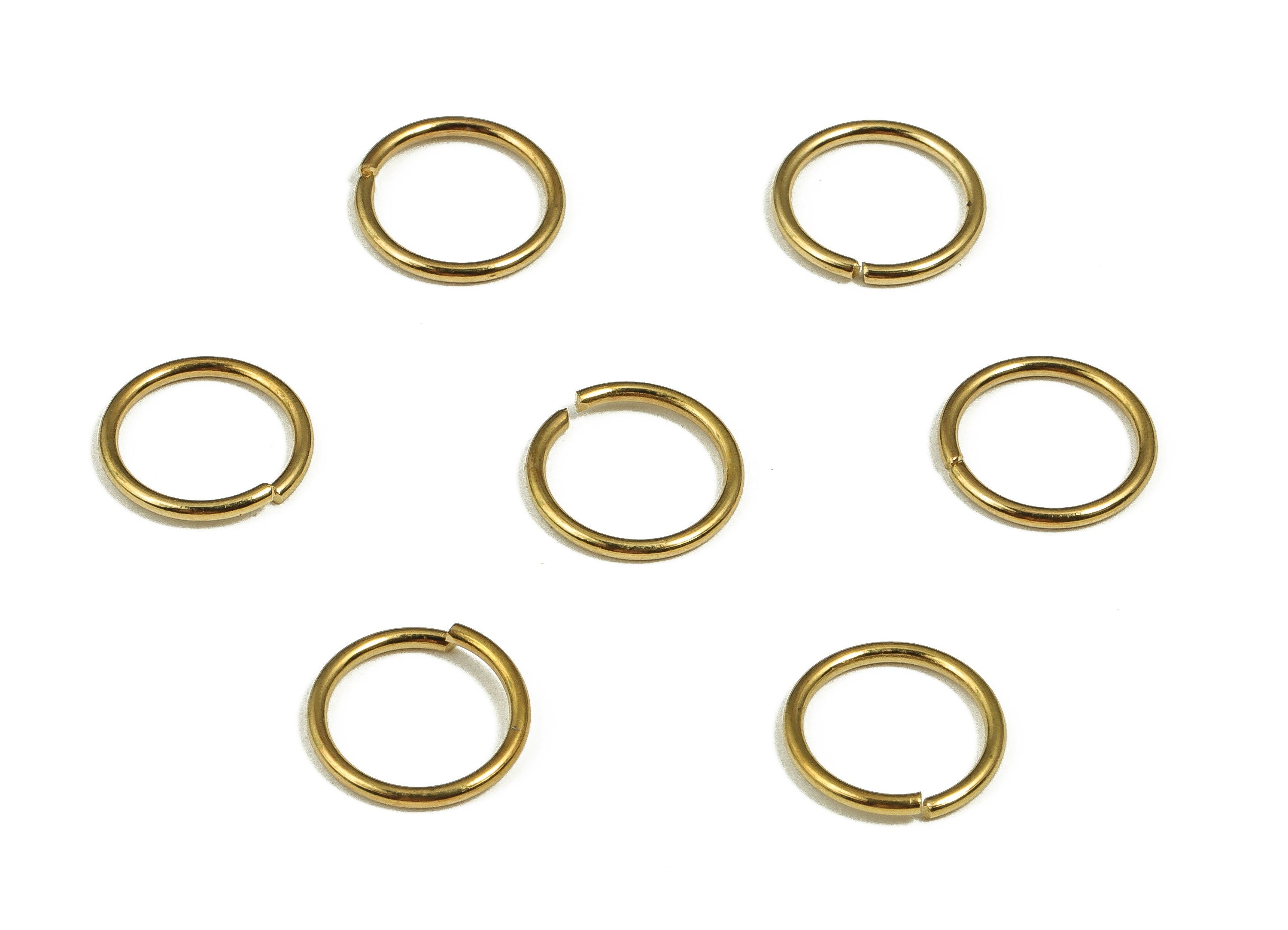 Brass Round Open Jump Rings- Raw Brass Circle Open Jump Rings - Brass Earring Findings- Jewelry Making Supplies - 10.17x10.17x0.99mm- PP4360 - DOMEDBAZAAR