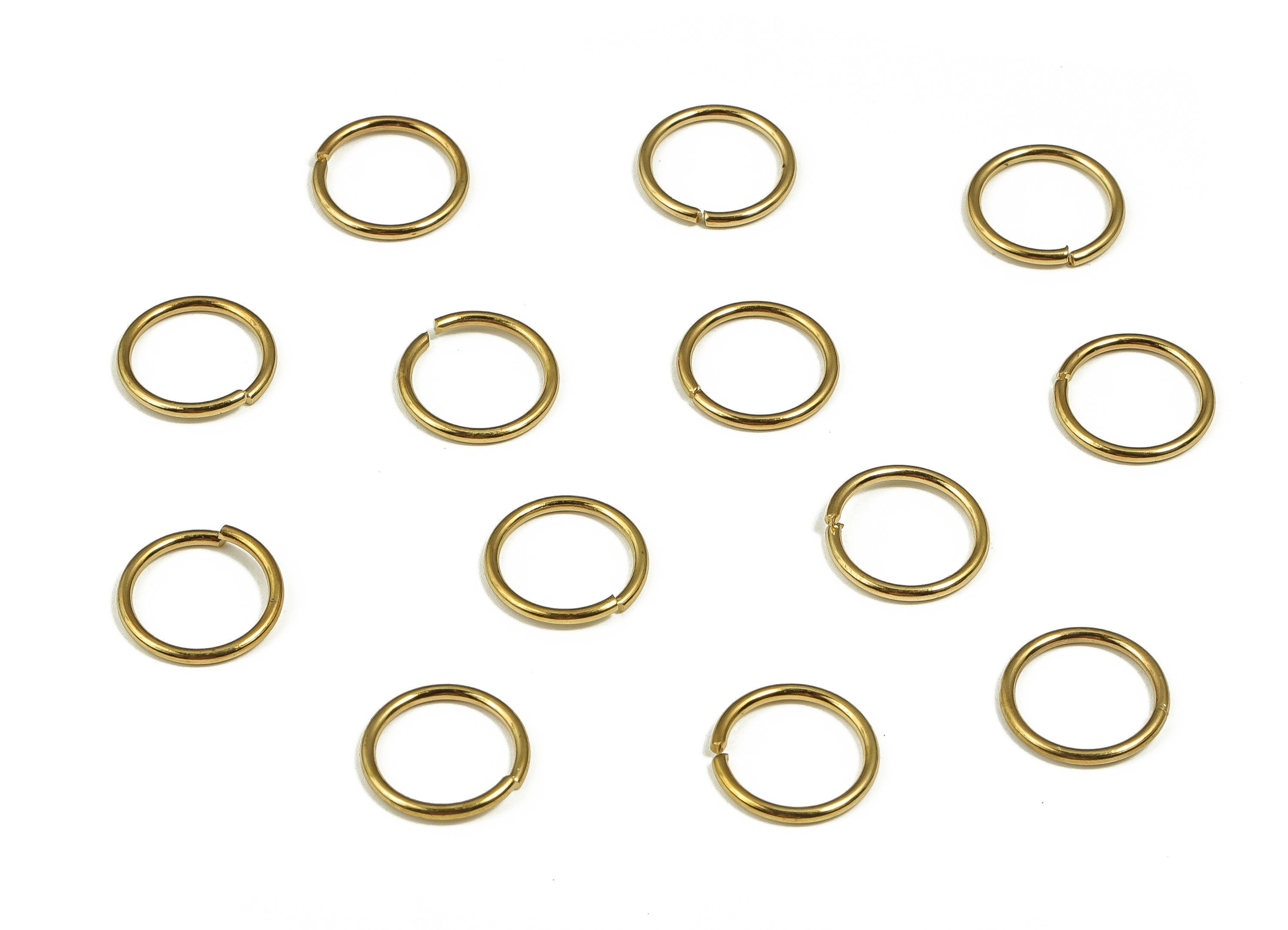 Brass Round Open Jump Rings- Raw Brass Circle Open Jump Rings - Brass Earring Findings- Jewelry Making Supplies - 10.17x10.17x0.99mm- PP4360 - DOMEDBAZAAR