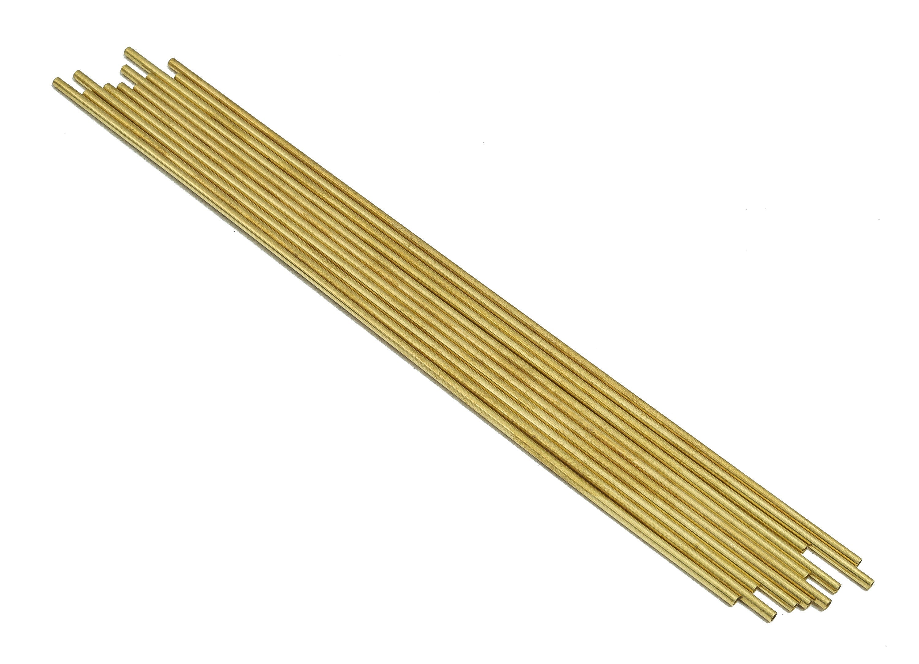 Round Brass Himmeli Tubes - Raw Brass Himmeli DIY Tube Beads - Circle Pipes for Geometric Shapes - For Air Plants -2x0.2x160mm- PP4568-160 - DOMEDBAZAAR