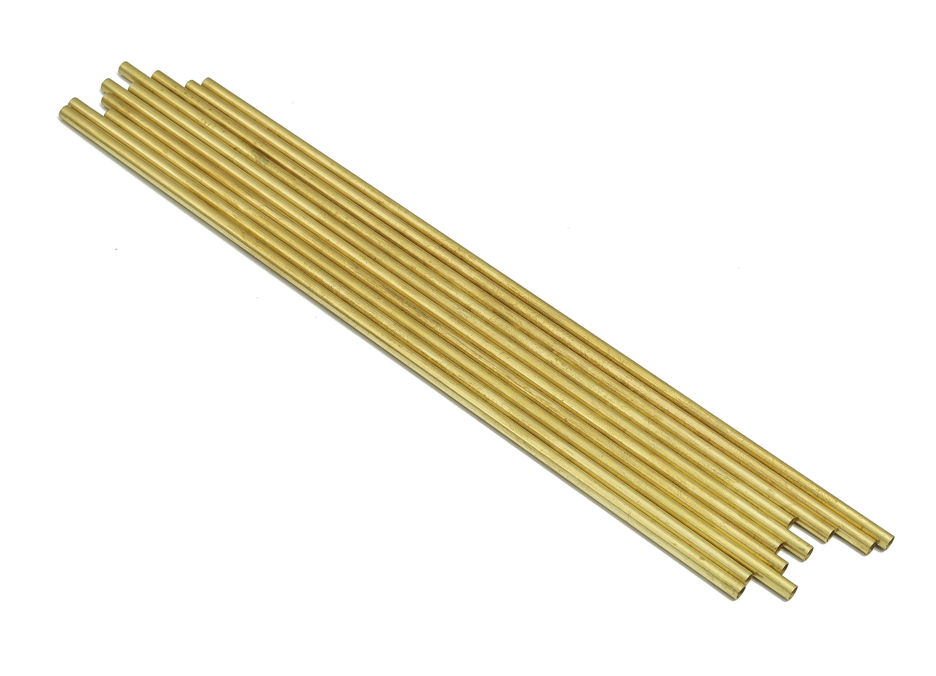 Round Brass Himmeli Tubes - Raw Brass Himmeli DIY Tube Beads - Circle Pipes for Geometric Shapes - For Air Plants -3x0.2x170mm- PP4570-170 - DOMEDBAZAAR