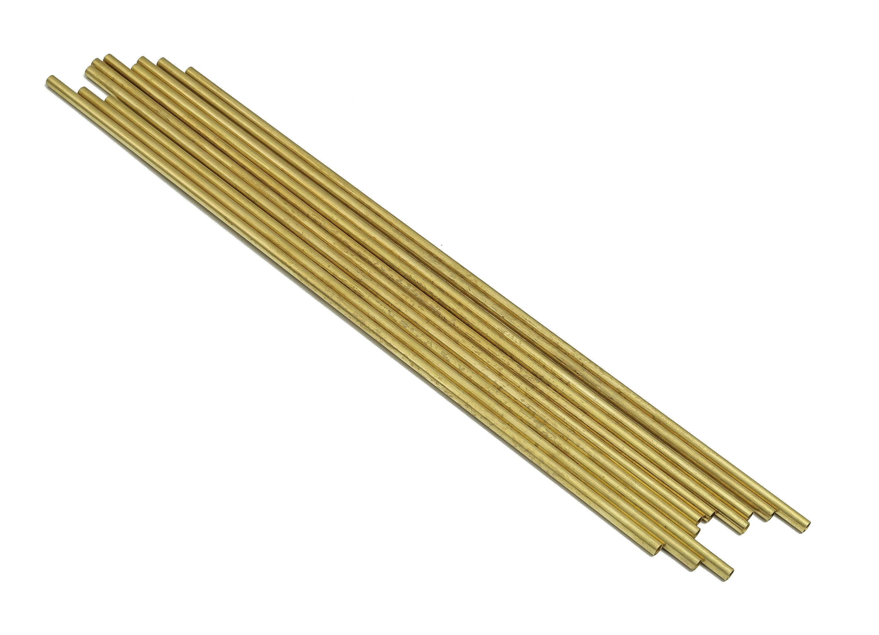 Round Brass Himmeli Tubes - Raw Brass Himmeli DIY Tube Beads - Circle Pipes for Geometric Shapes - For Air Plants -3x0.2x190mm- PP4570-190 - DOMEDBAZAAR