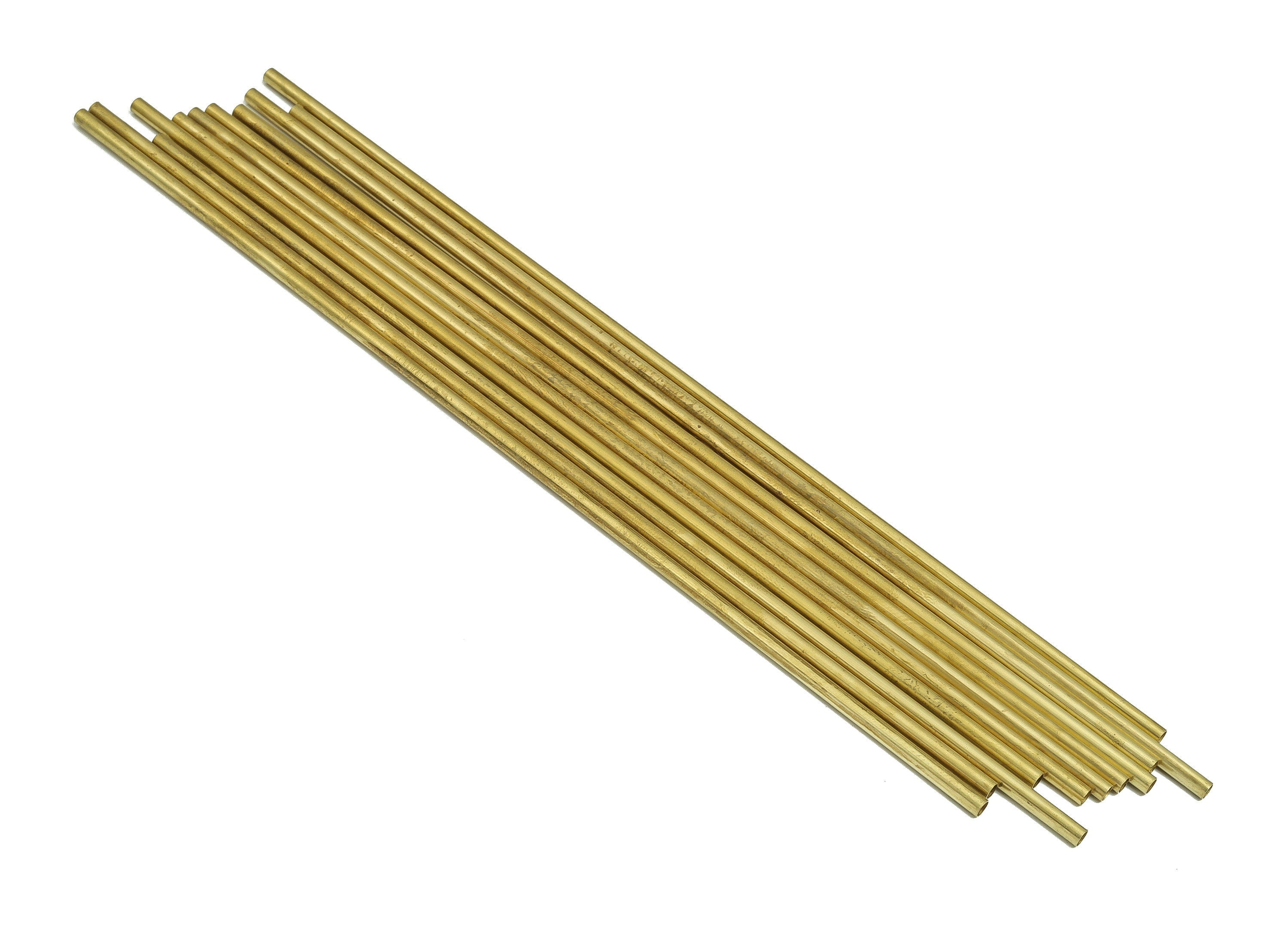 Round Brass Himmeli Tubes - Raw Brass Himmeli DIY Tube Beads - Circle Pipes for Geometric Shapes - For Air Plants -3x0.2x200mm- PP4570-200 - DOMEDBAZAAR