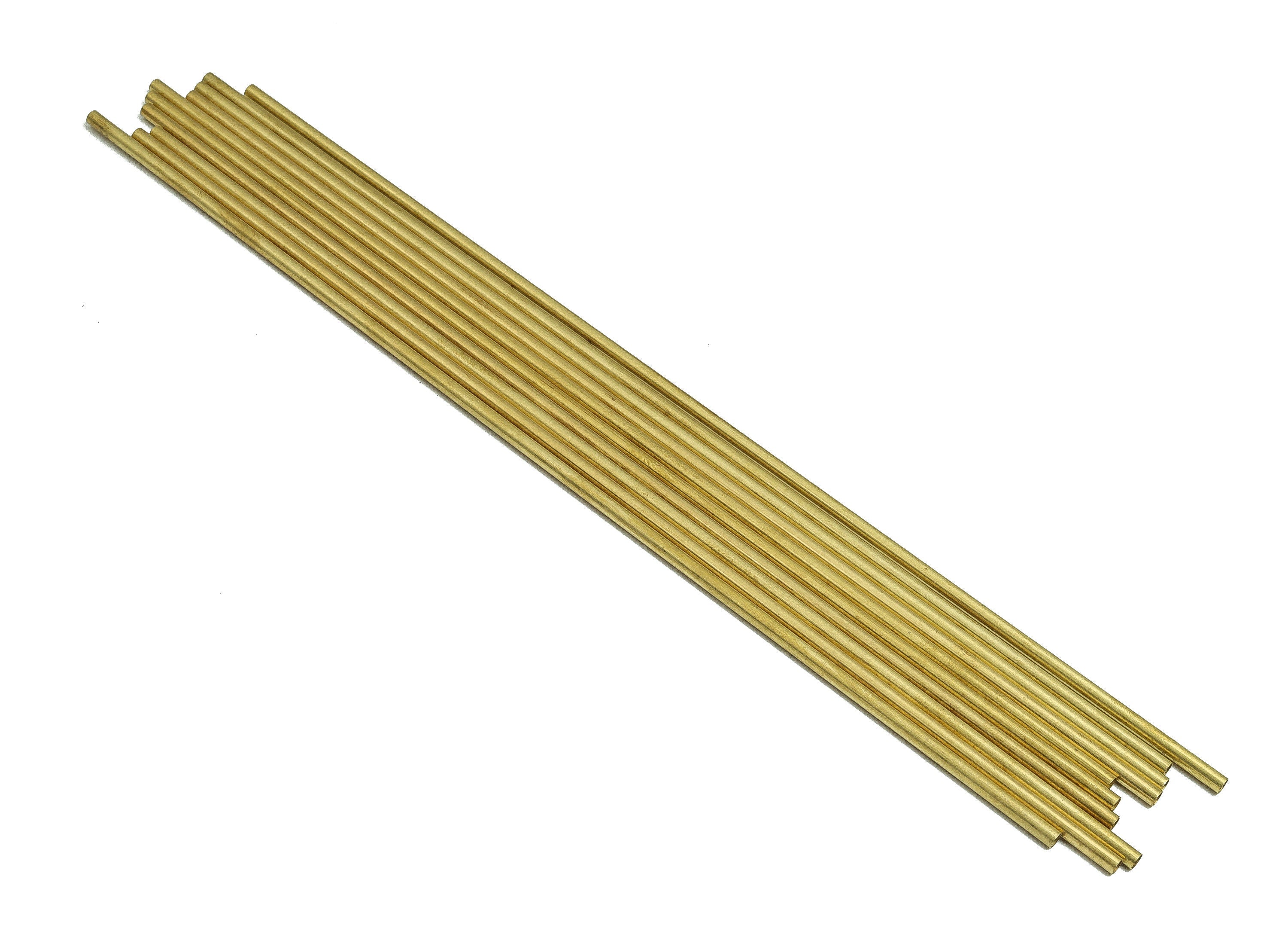 Round Brass Himmeli Tubes - Raw Brass Himmeli DIY Tube Beads - Circle Pipes for Geometric Shapes - For Air Plants -3x0.2x225mm- PP4570-225 - DOMEDBAZAAR